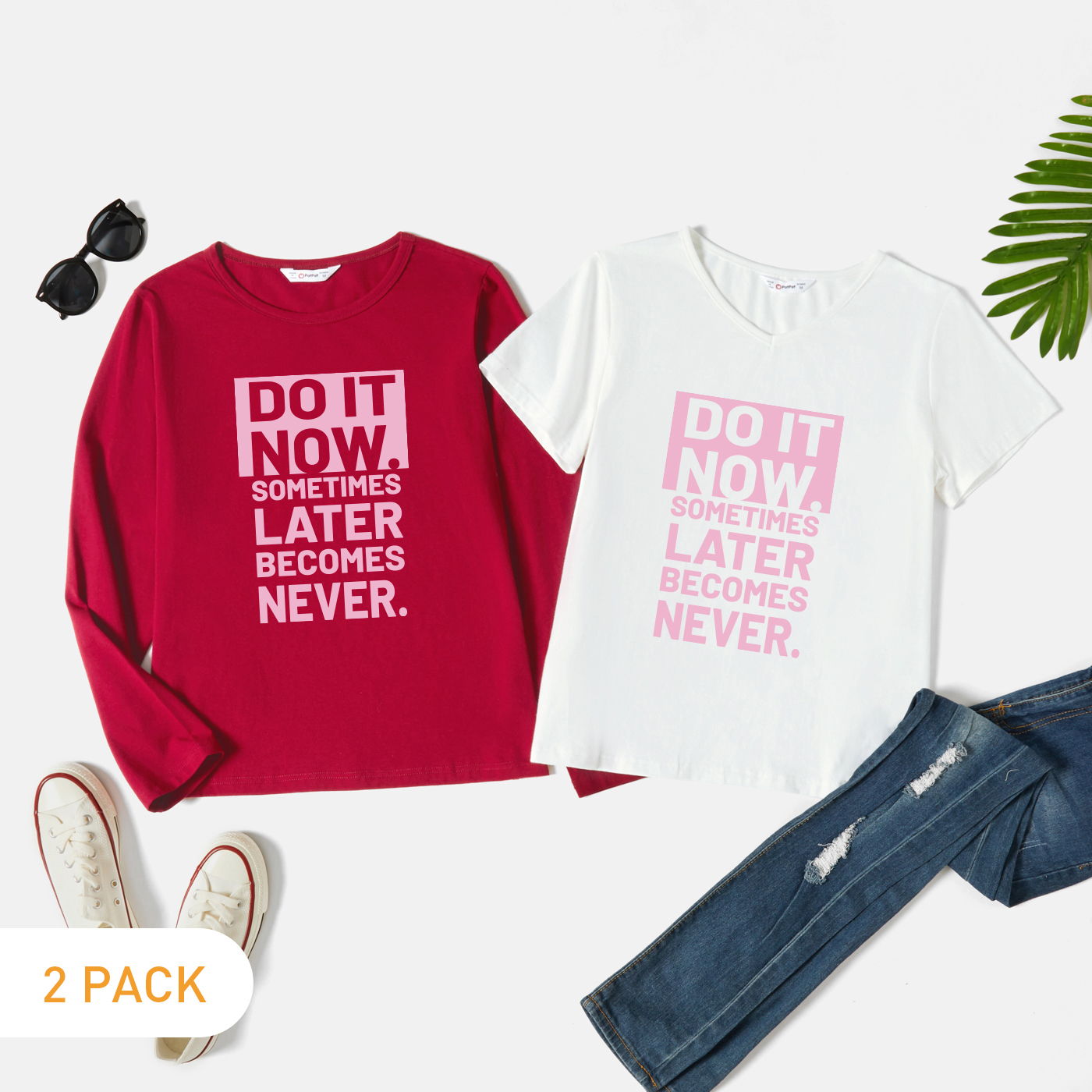 

2-Pack Graphic Tee Set For women