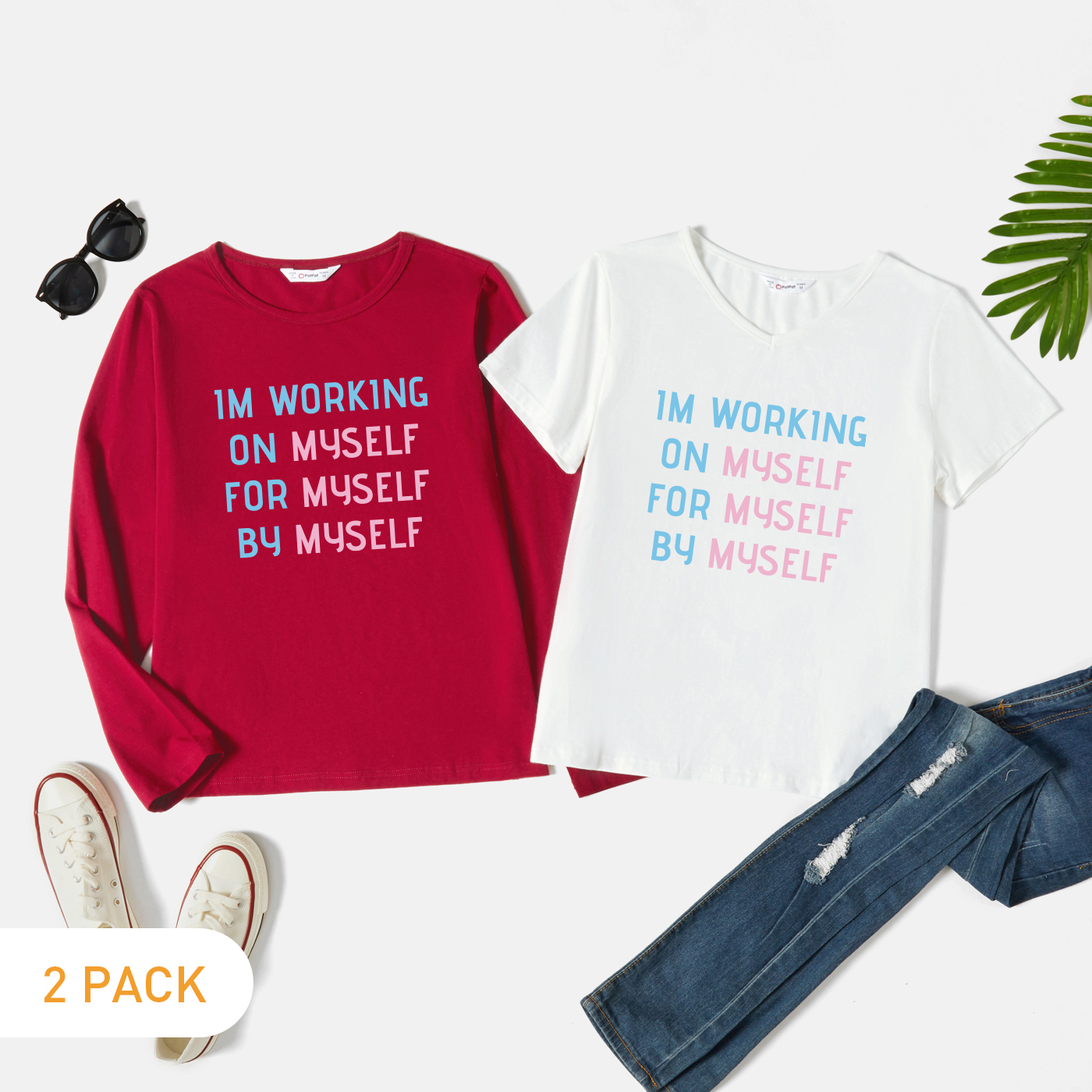 

2-Pack Graphic Tee Set For women