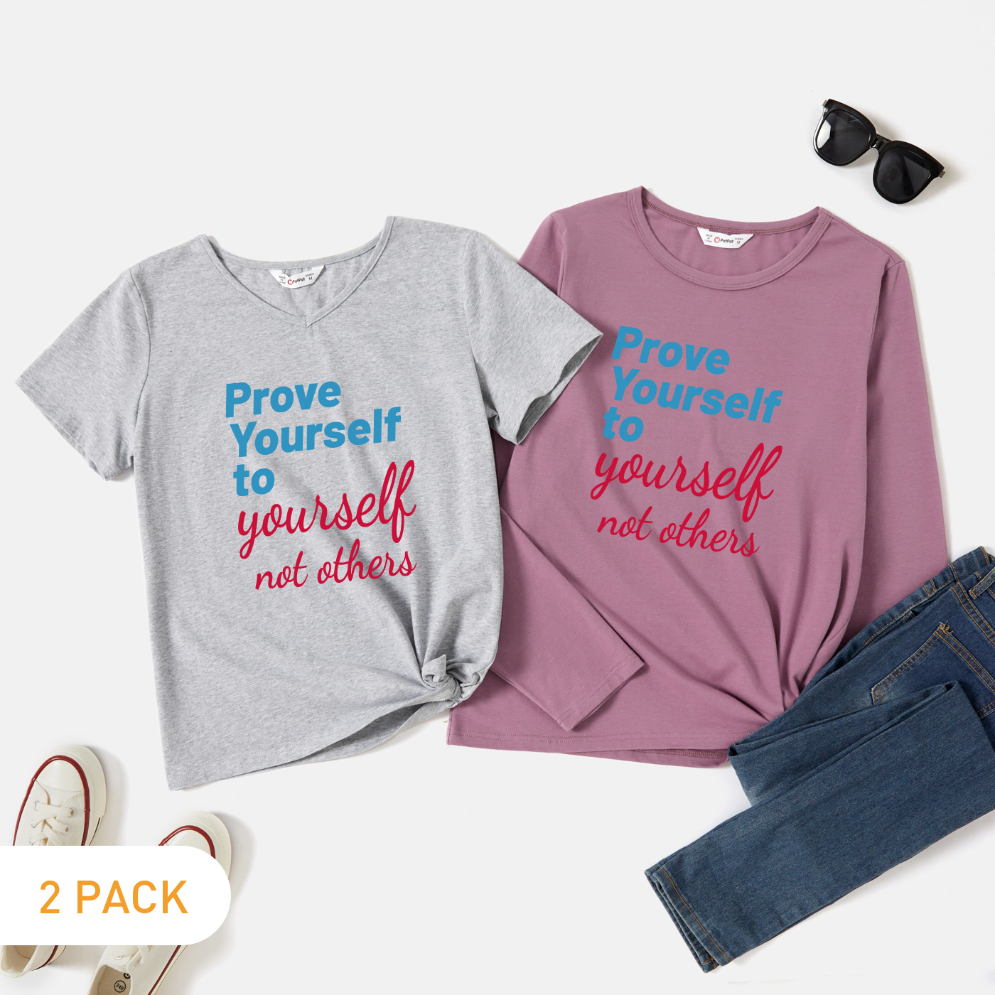 

2-Pack Graphic Tee Set For women