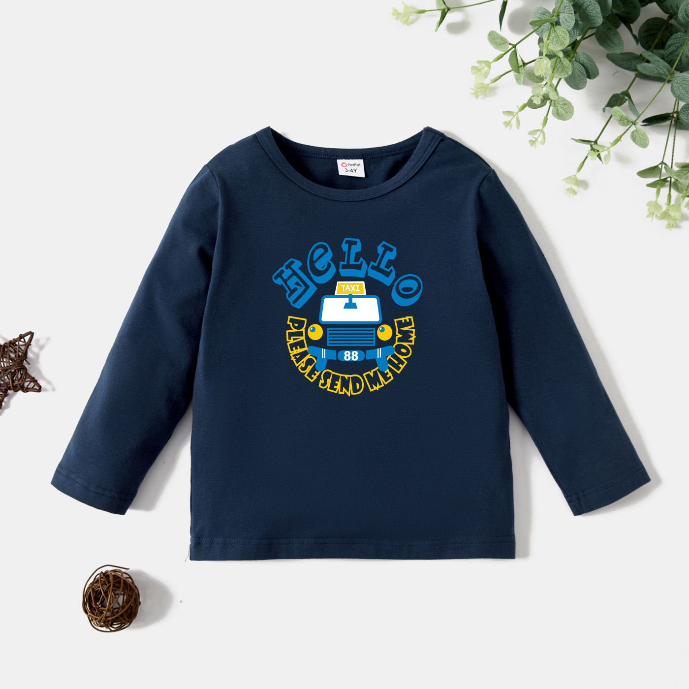 

Toddler Graphic Dark Blue Long-sleeve Tee