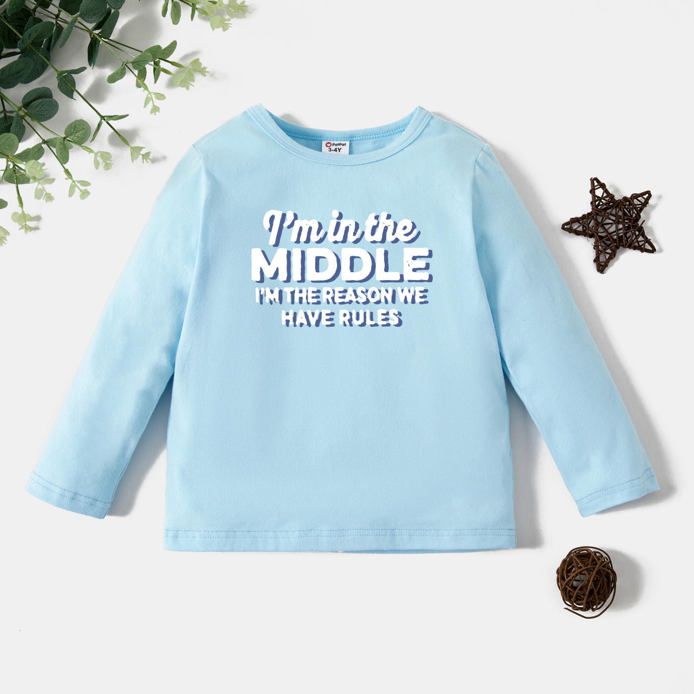 

Toddler Graphic Light blue Long-sleeve Tee