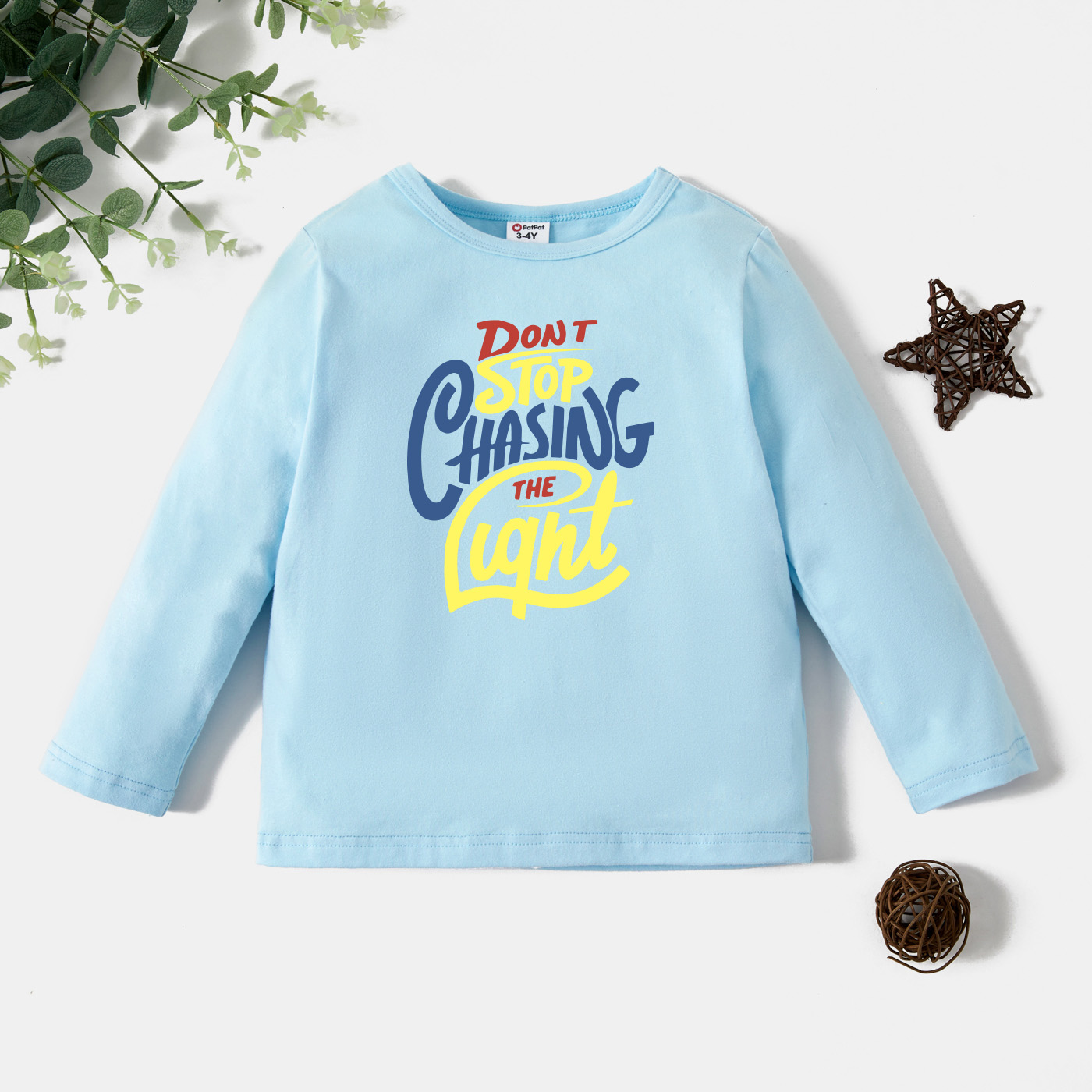 

Toddler Graphic Light blue Long-sleeve Tee