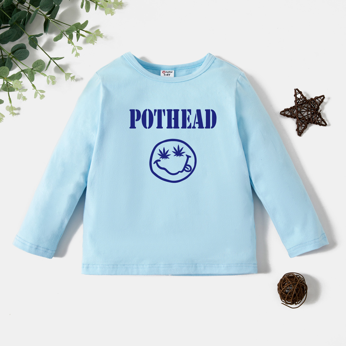 

Toddler Graphic Light blue Long-sleeve Tee