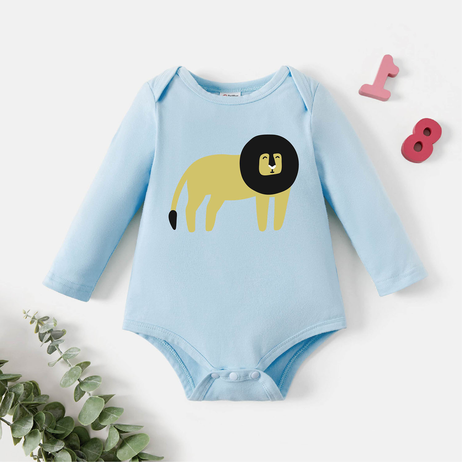 

Baby Graphic Light blue Long-sleeve Romper