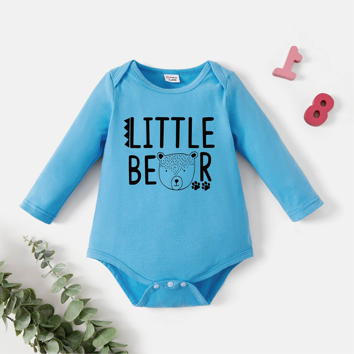 

Baby Graphic Blue Long-sleeve Romper
