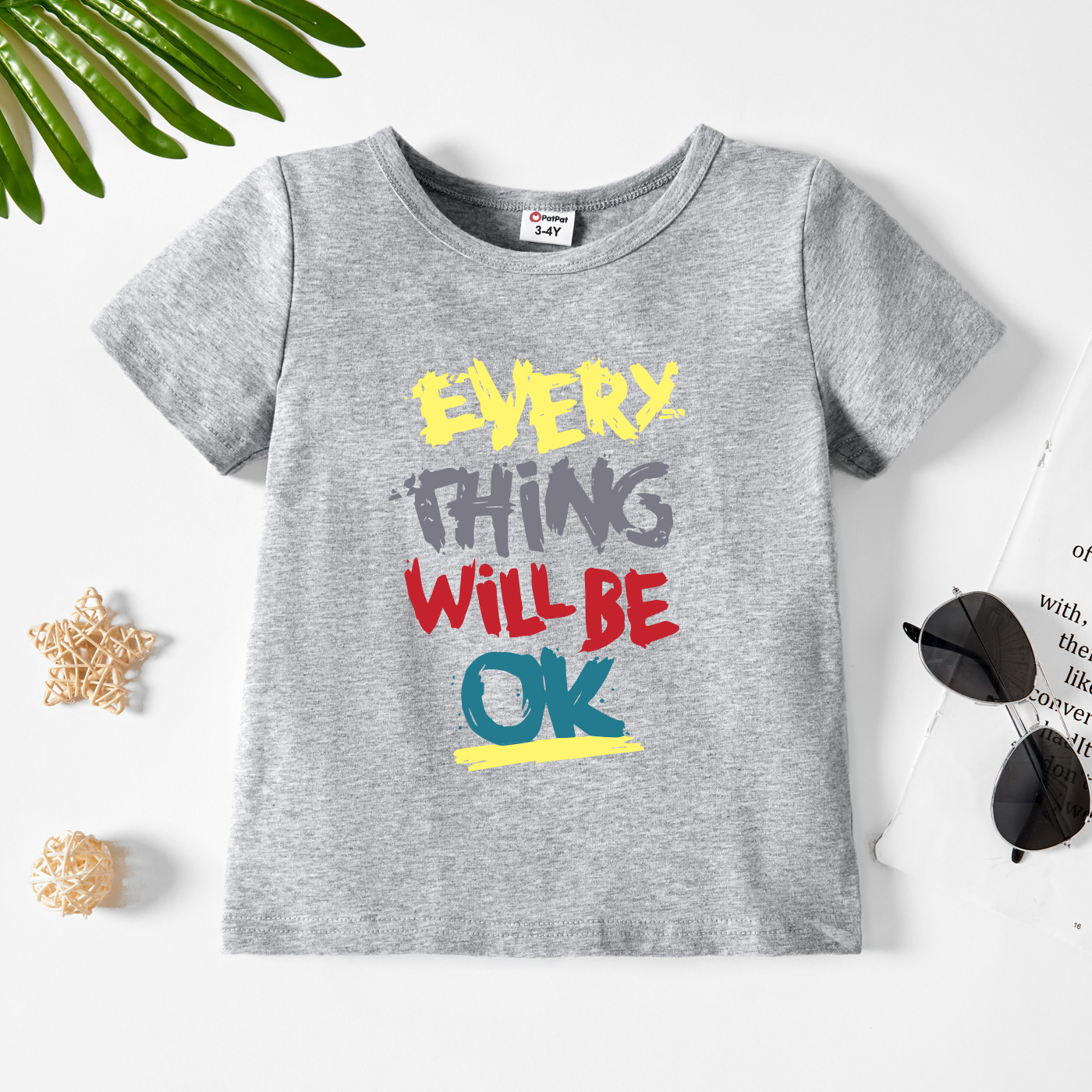 

Toddler Graphic Letter Print Short-sleeve Tee