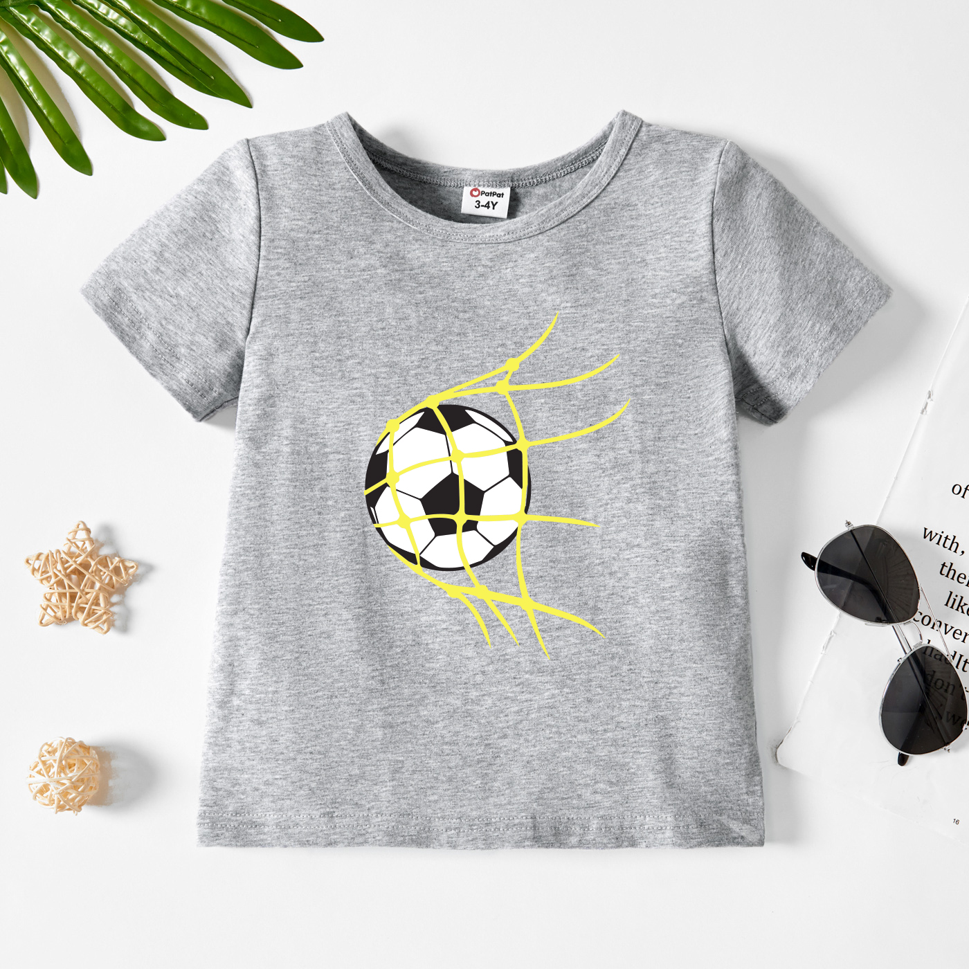 

Toddler Graphic Football Print Short-sleeve Tee