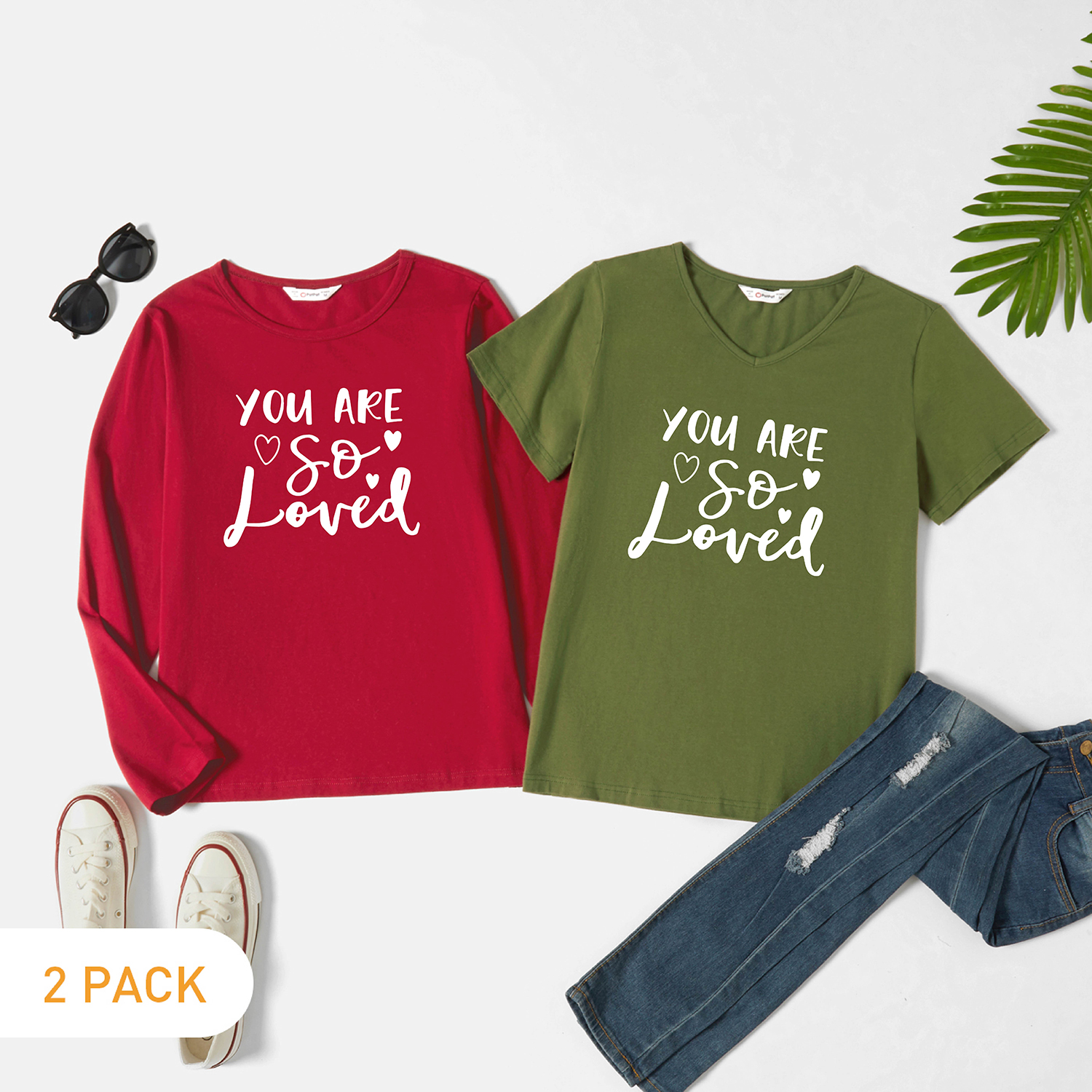 

2-Pack Graphic Tee Set For women