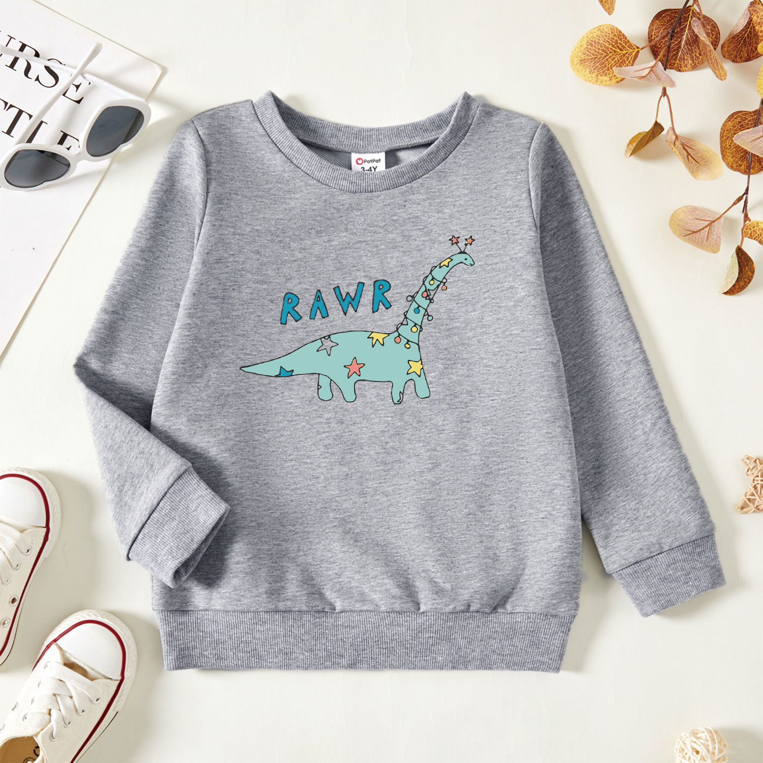 

Toddler Graphic Light gray Long-sleeve Pullover