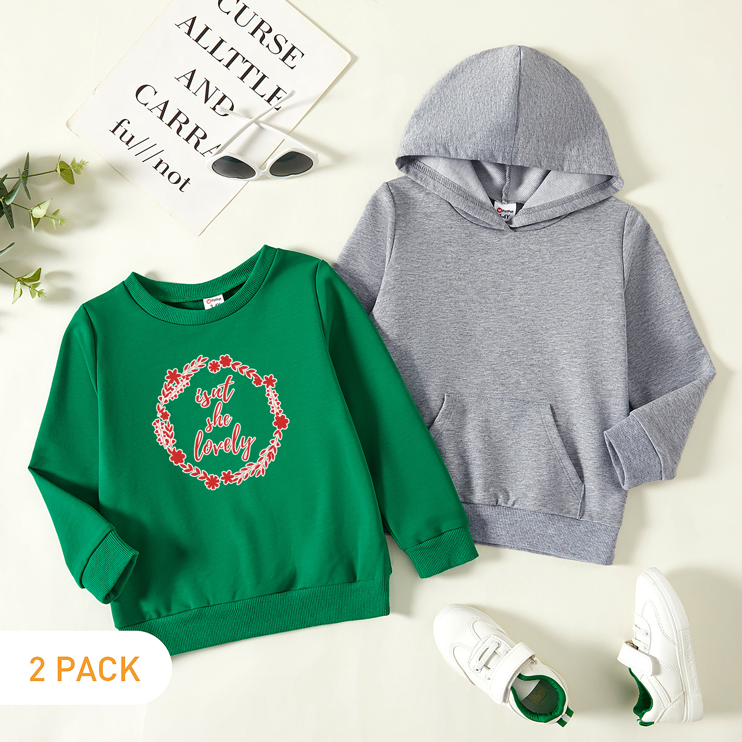 

2-Pack Toddler Graphic Long-sleeve Pullover
