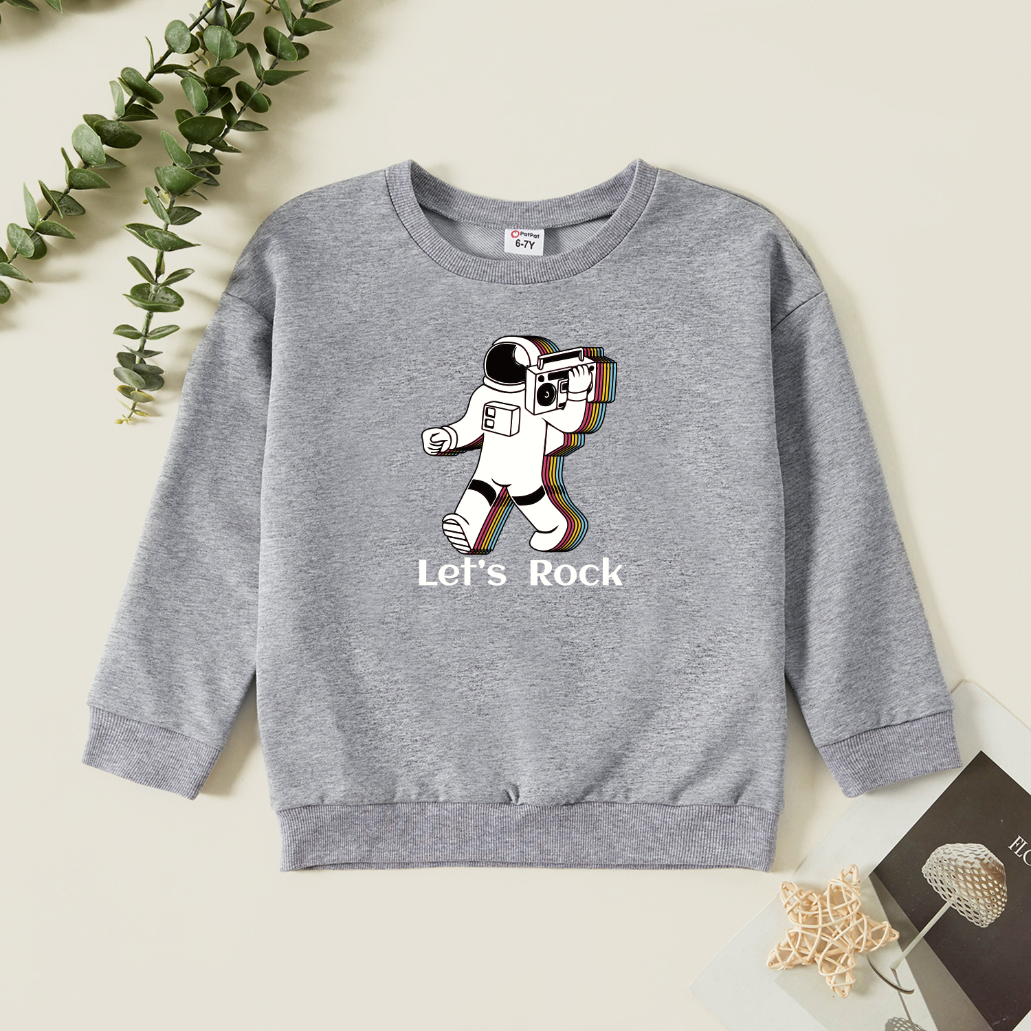 

Kids Graphic Light gray Long-sleeve Pullover