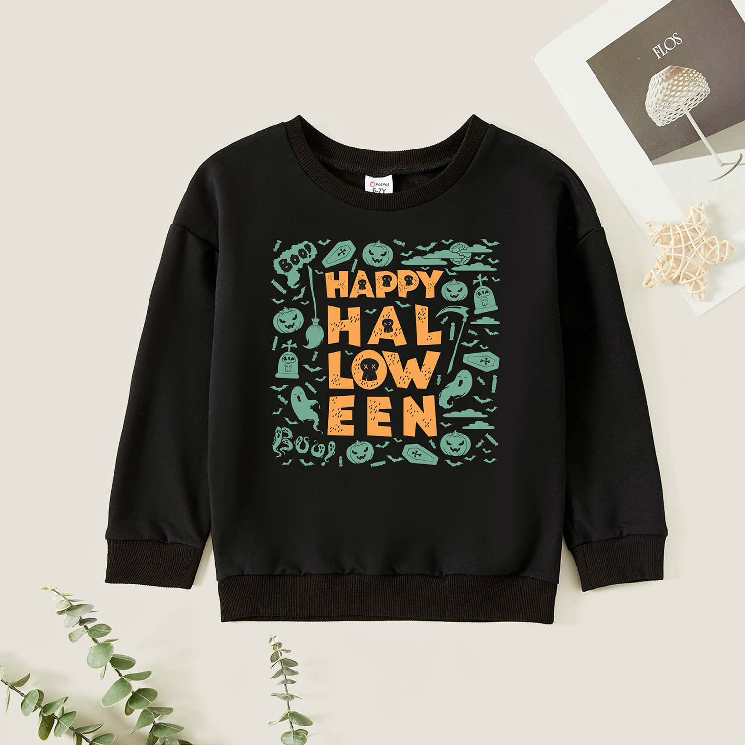 

Kids Graphic Black Long-sleeve Pullover