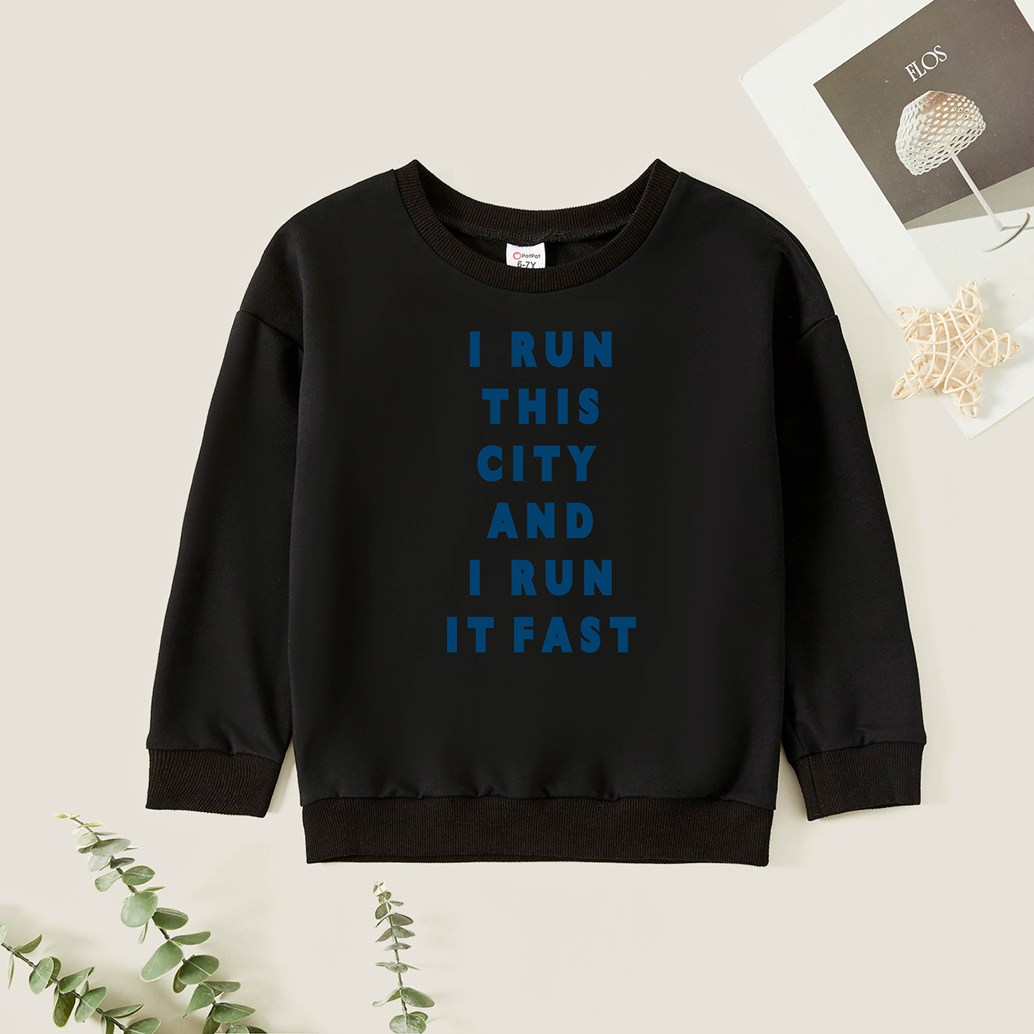

Kids Graphic Black Long-sleeve Pullover