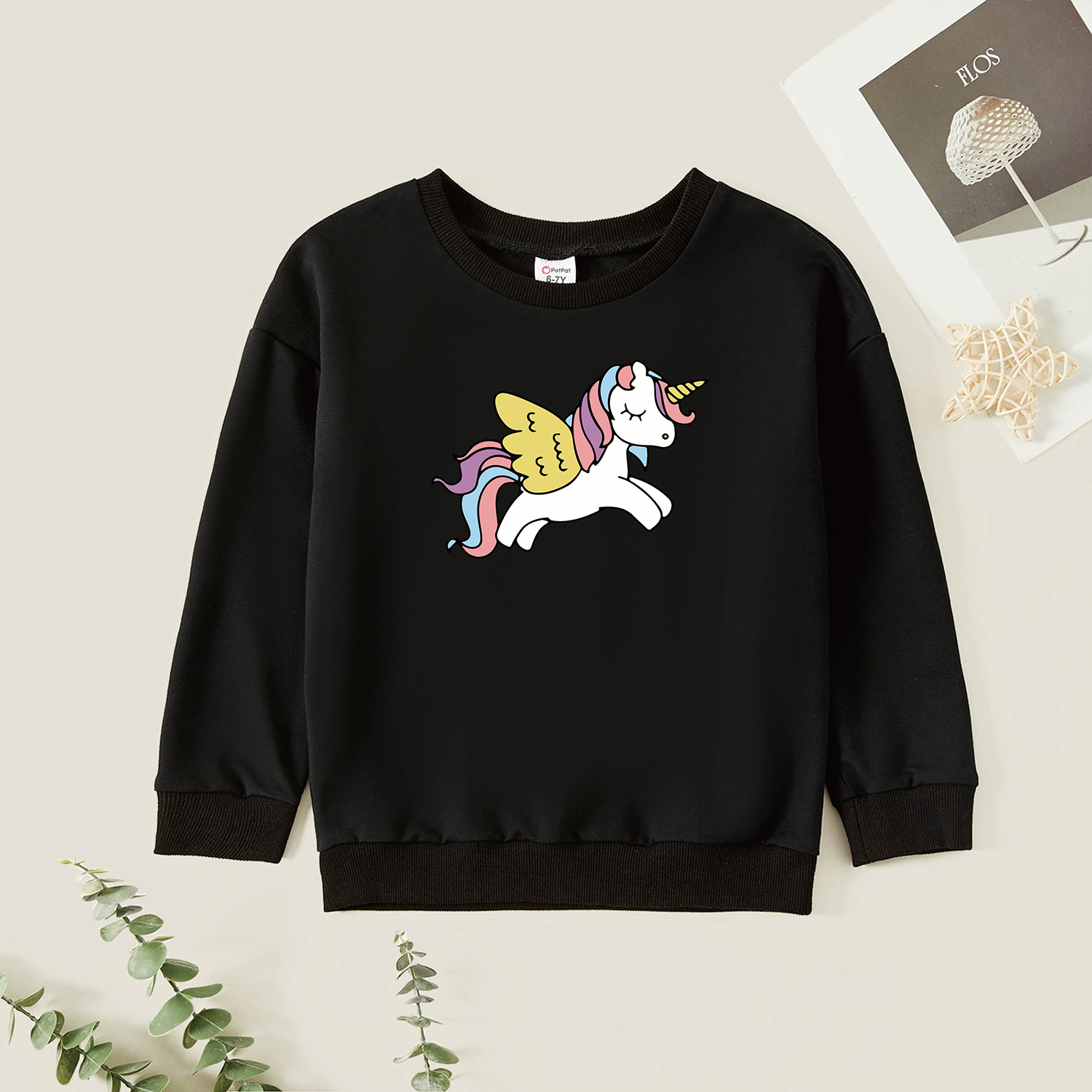 

Kids Graphic Black Long-sleeve Pullover