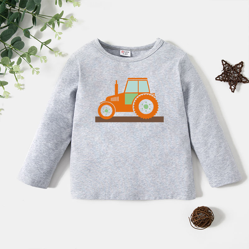 

Toddler Graphic Car Print Long-sleeve Tee