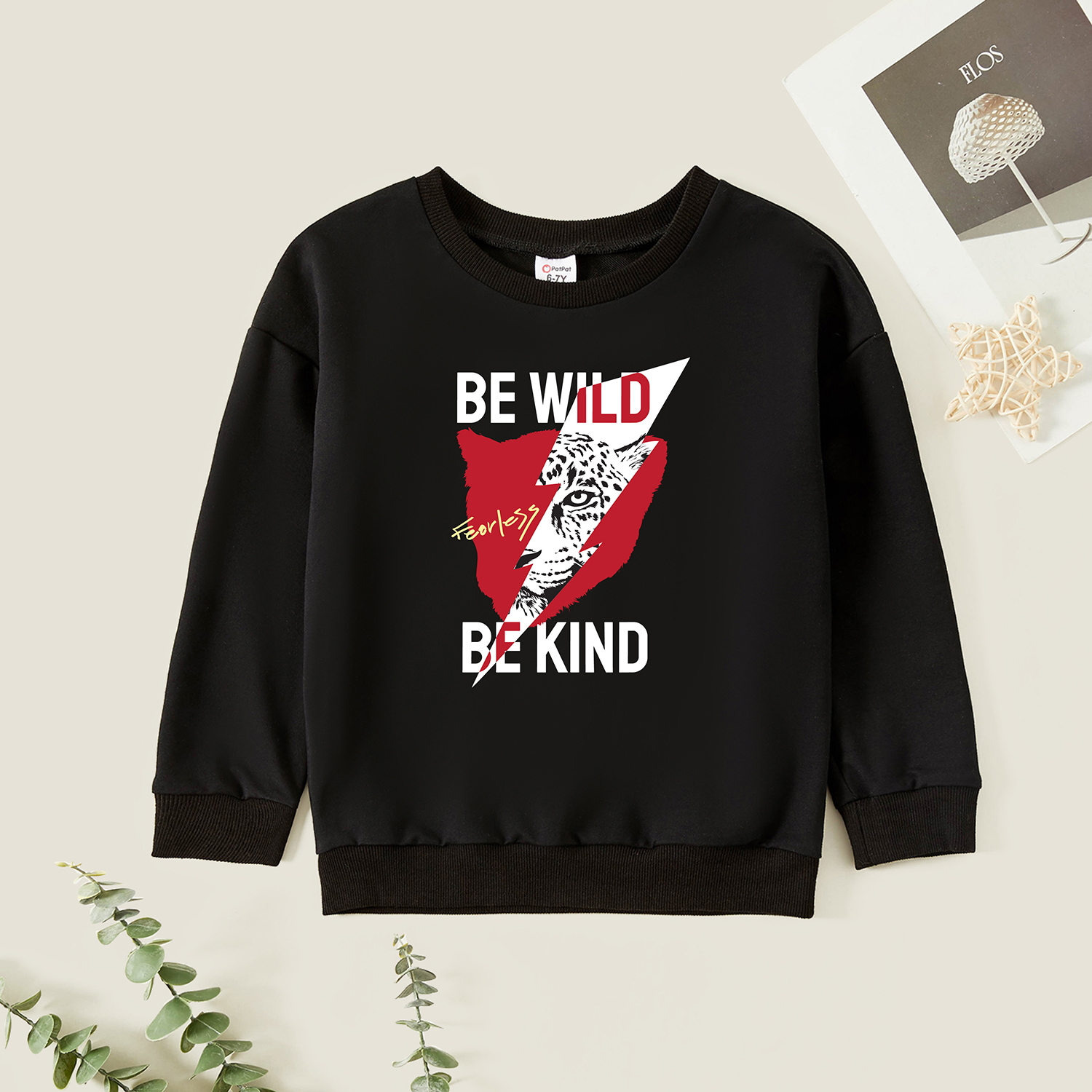 

Kids Graphic Black Long-sleeve Pullover