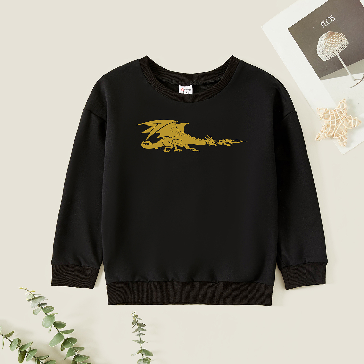 

Kids Graphic Black Long-sleeve Pullover