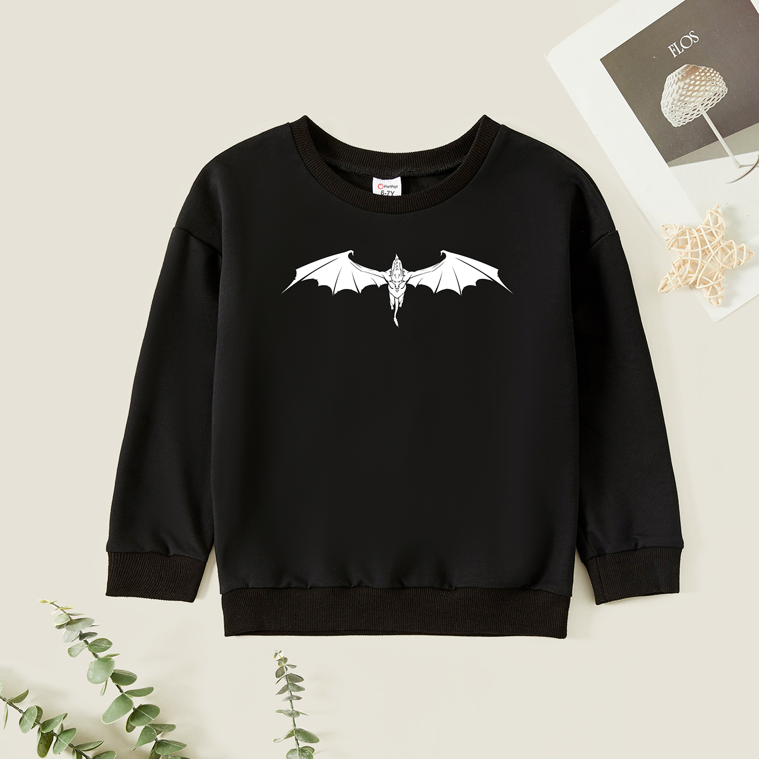 

Kids Graphic Black Long-sleeve Pullover