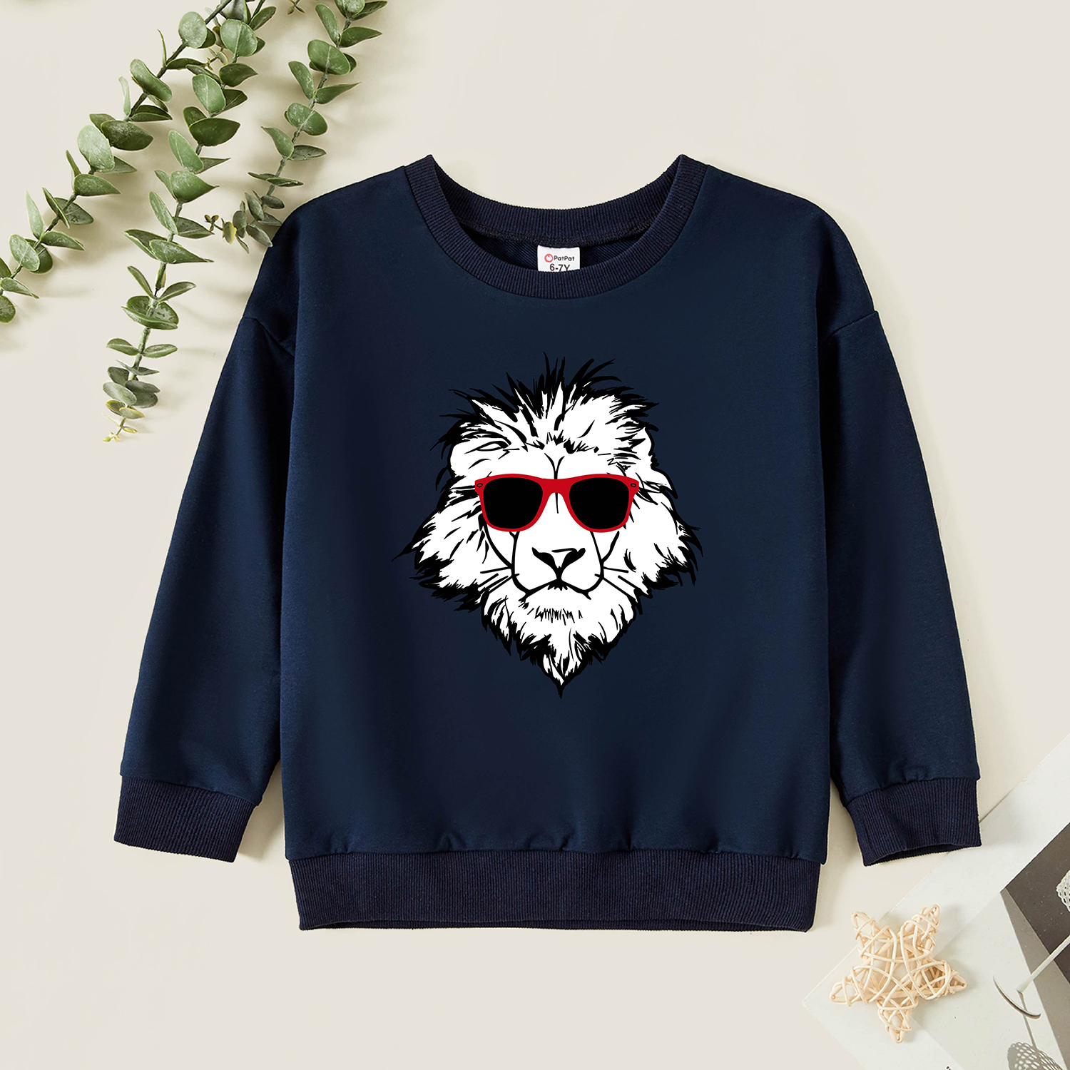 

Kids Graphic Dark Blue Long-sleeve Pullover