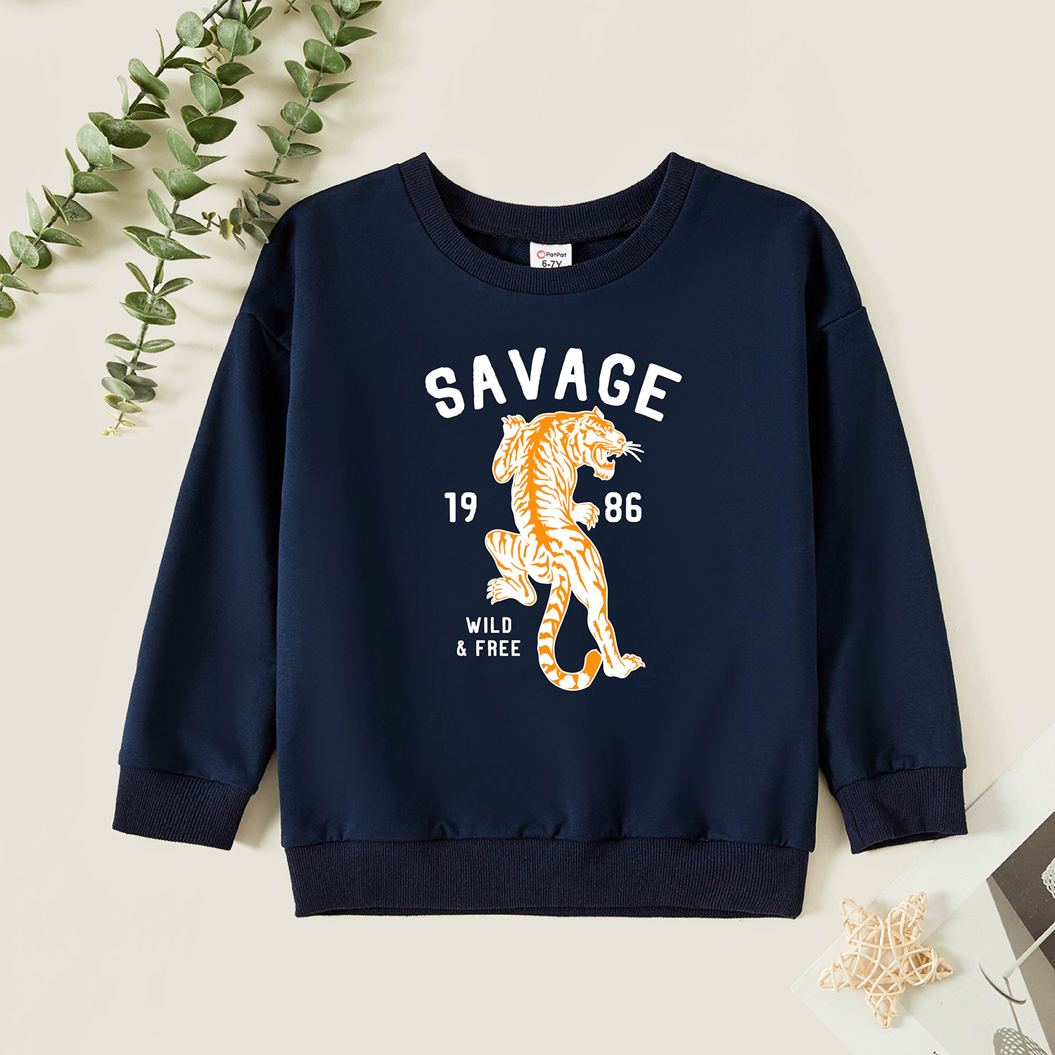 

Kids Graphic Dark Blue Long-sleeve Pullover