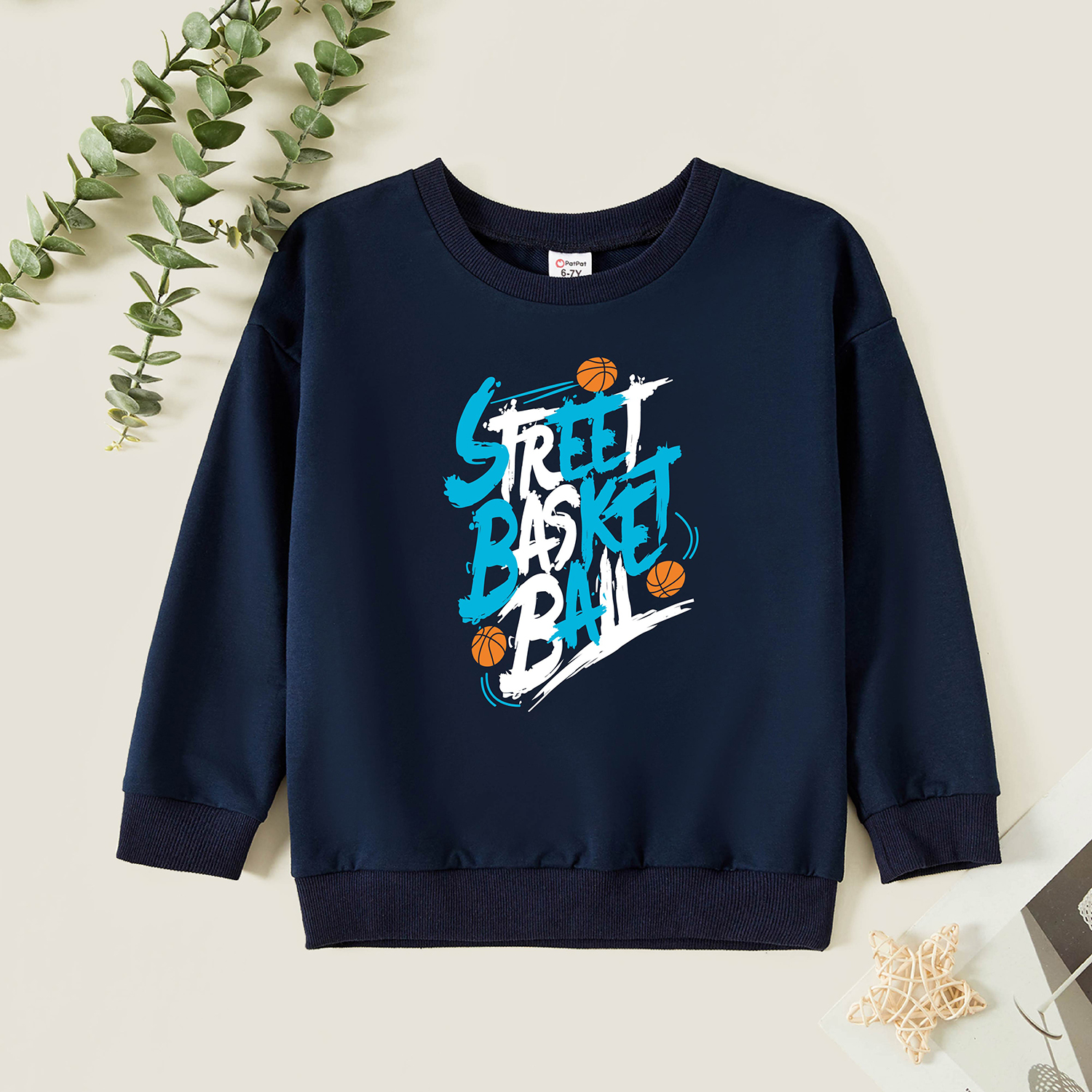

Kids Graphic Dark Blue Long-sleeve Pullover
