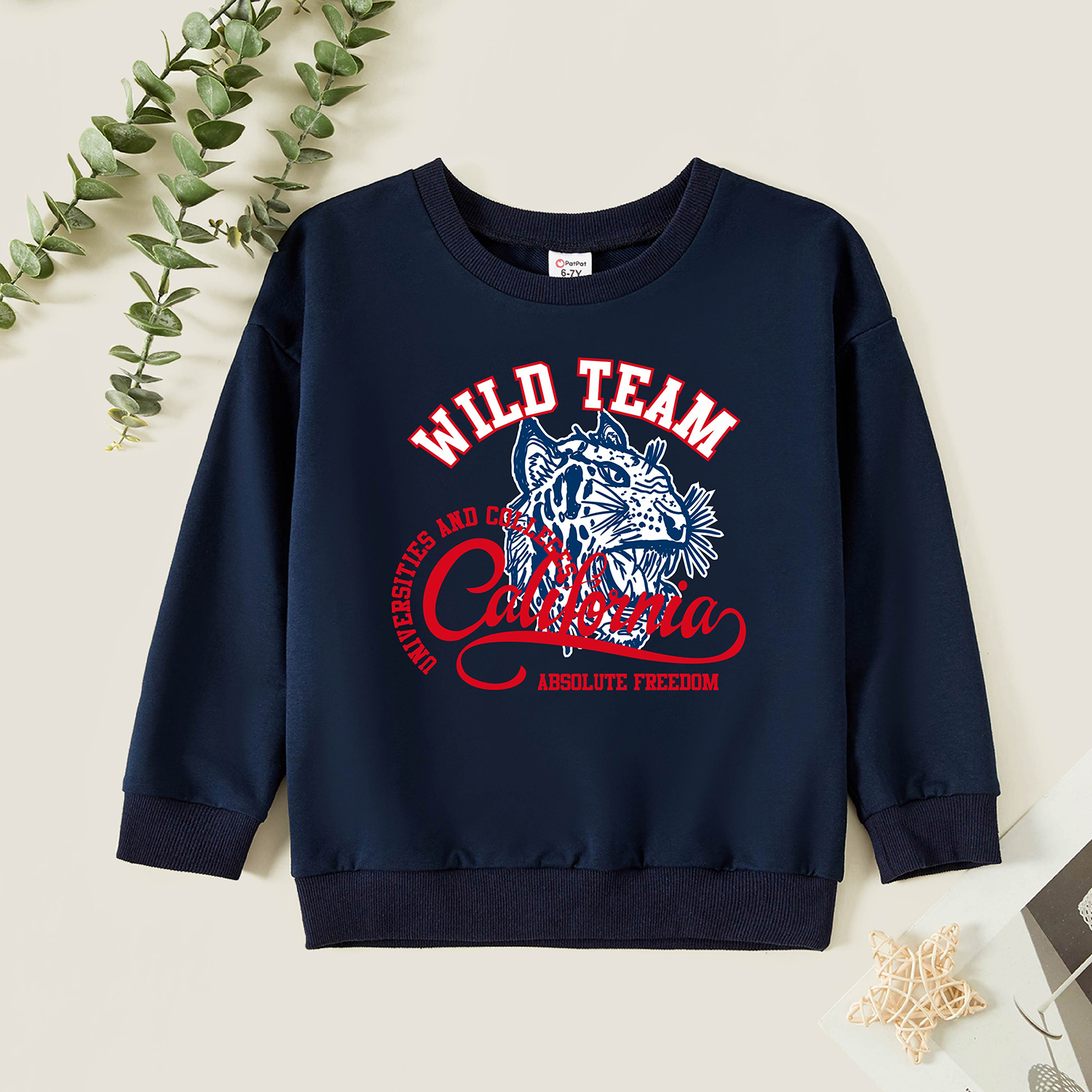 

Kids Graphic Dark Blue Long-sleeve Pullover