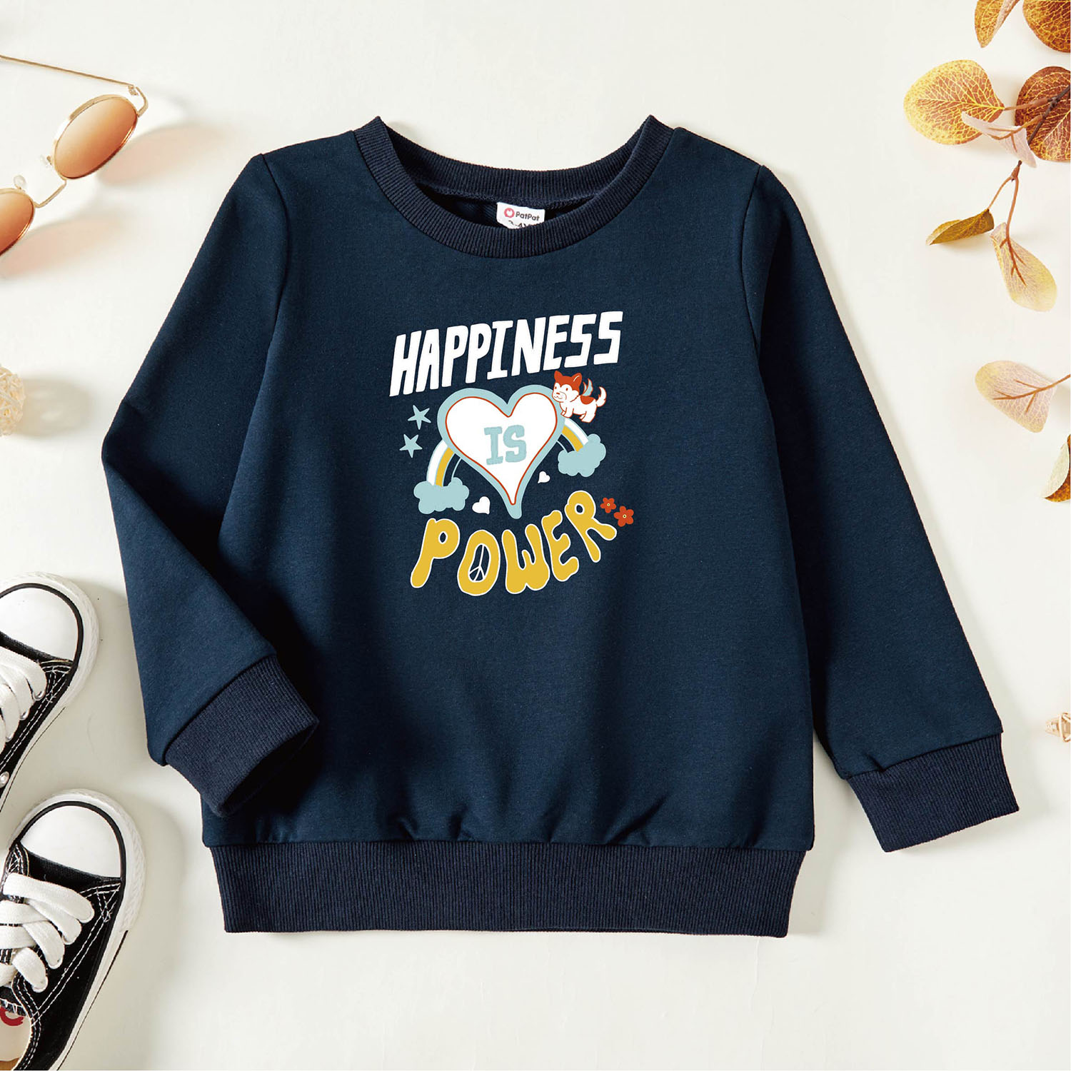

Toddler Graphic Dark Blue Long-sleeve Pullover