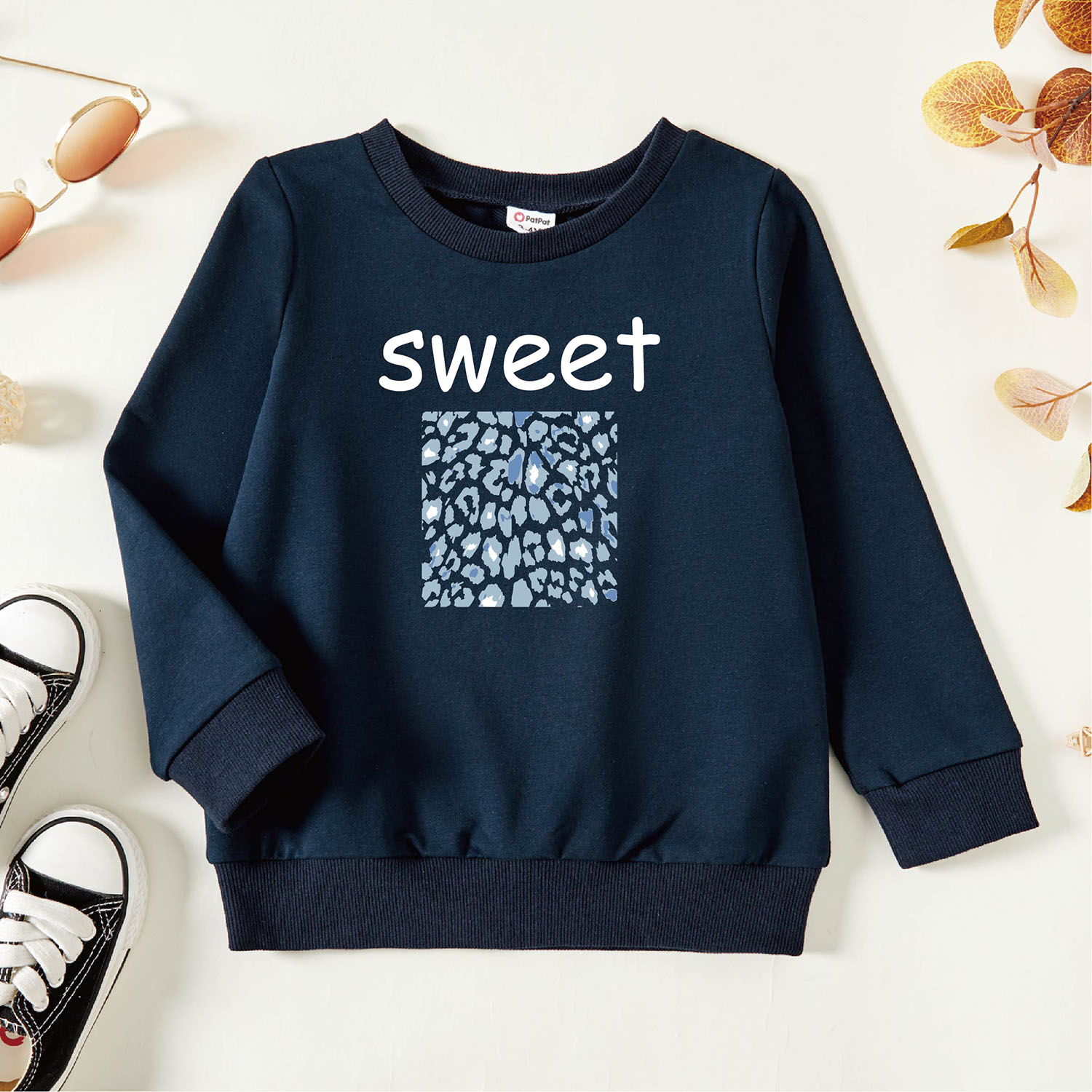 

Toddler Graphic Dark Blue Long-sleeve Pullover