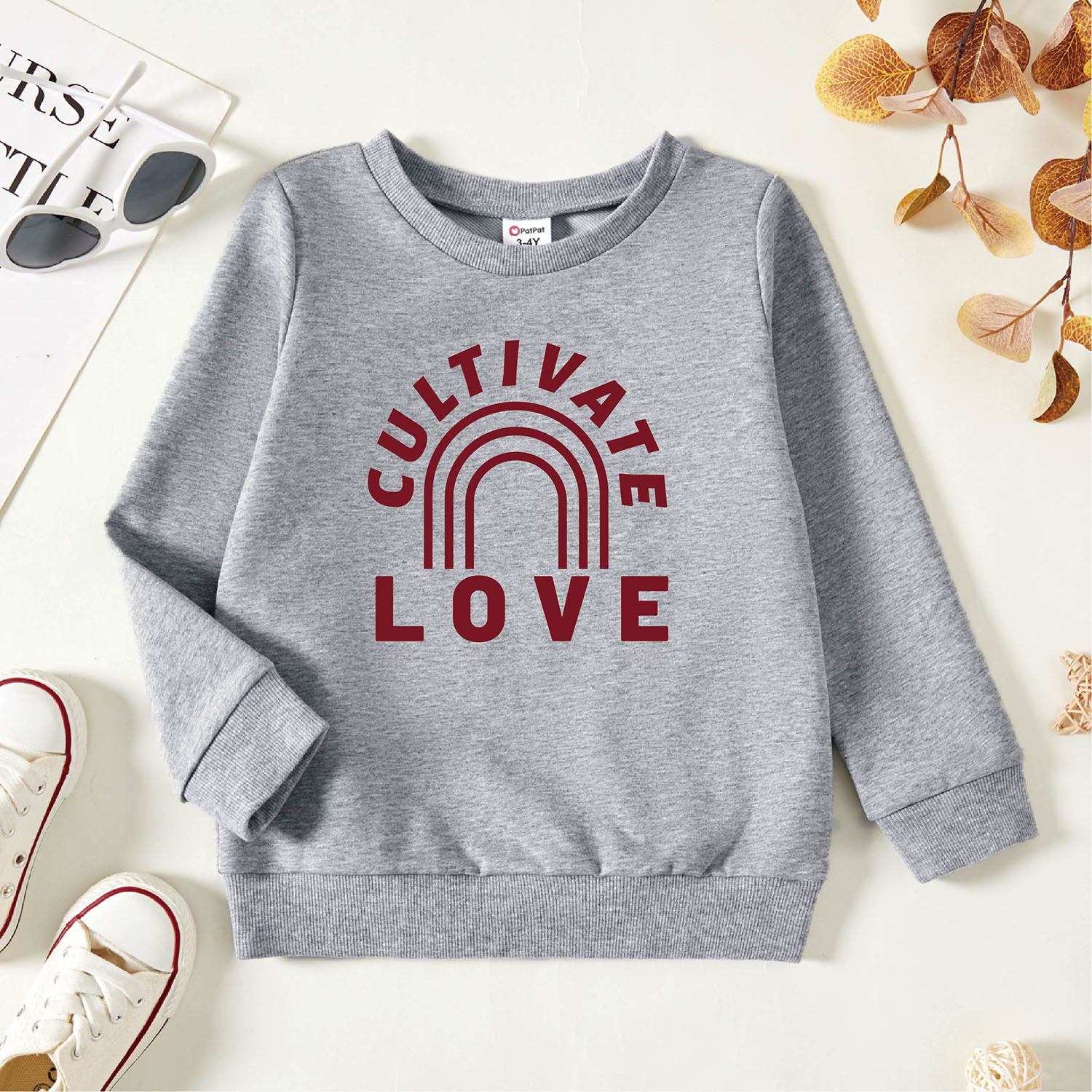 

Toddler Graphic Light gray Long-sleeve Pullover