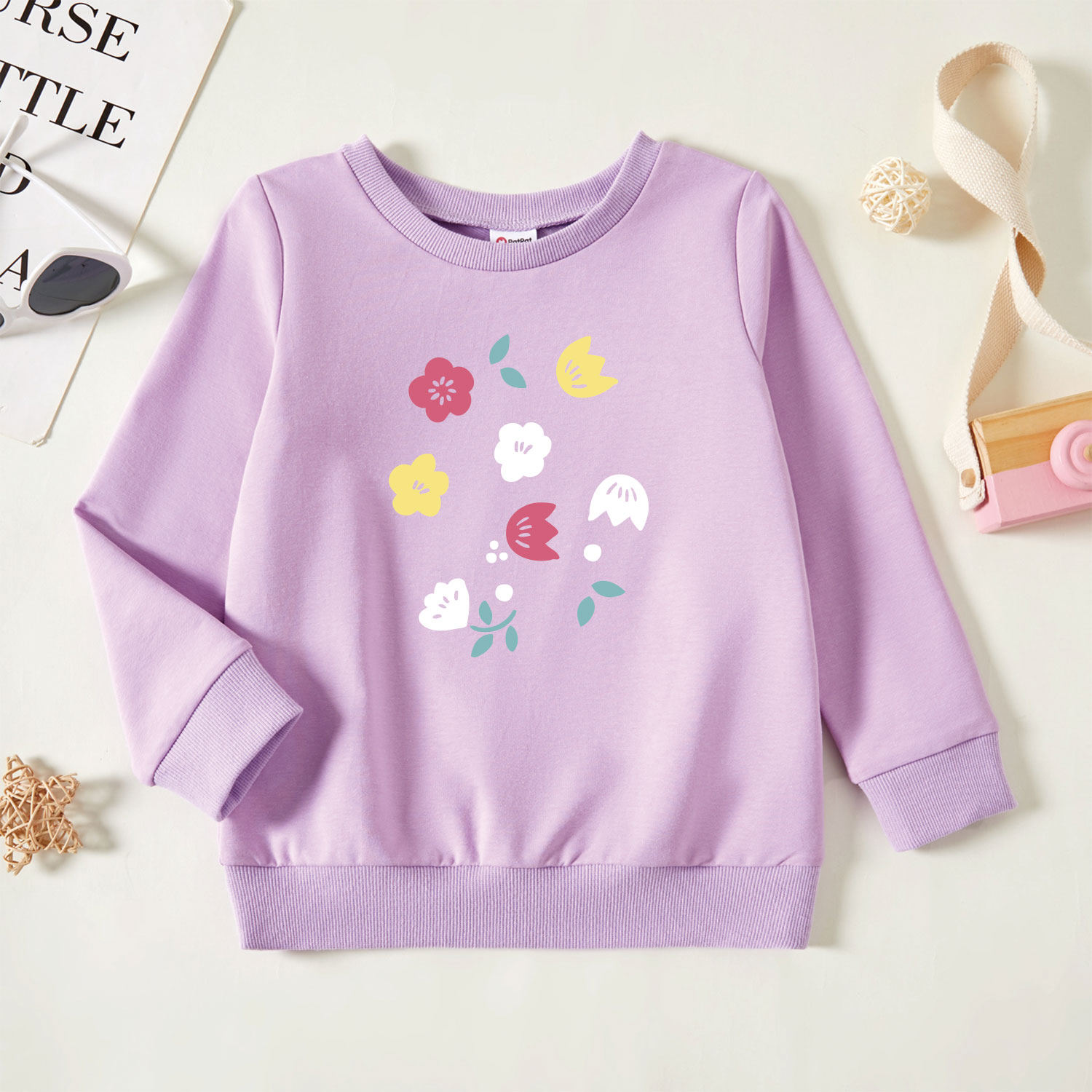 

Toddler Graphic Lavender Purple Long-sleeve Pullover