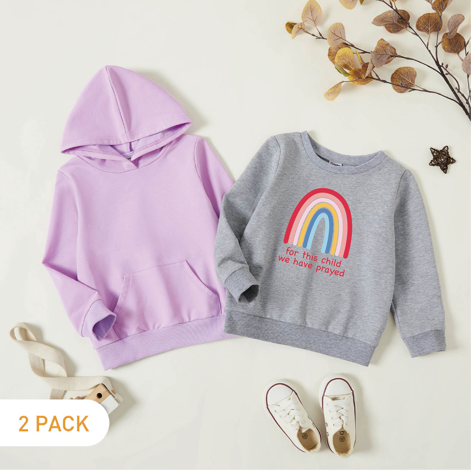 

2-Pack Toddler Graphic Long-sleeve Pullover