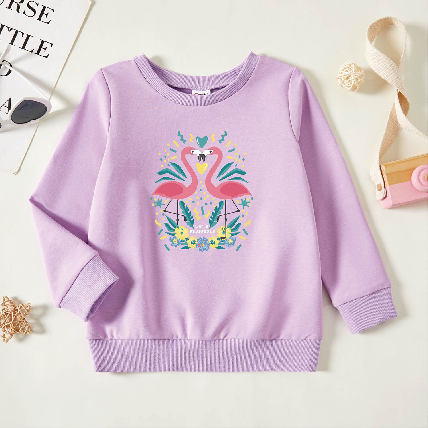 

Toddler Graphic Lavender Purple Long-sleeve Pullover