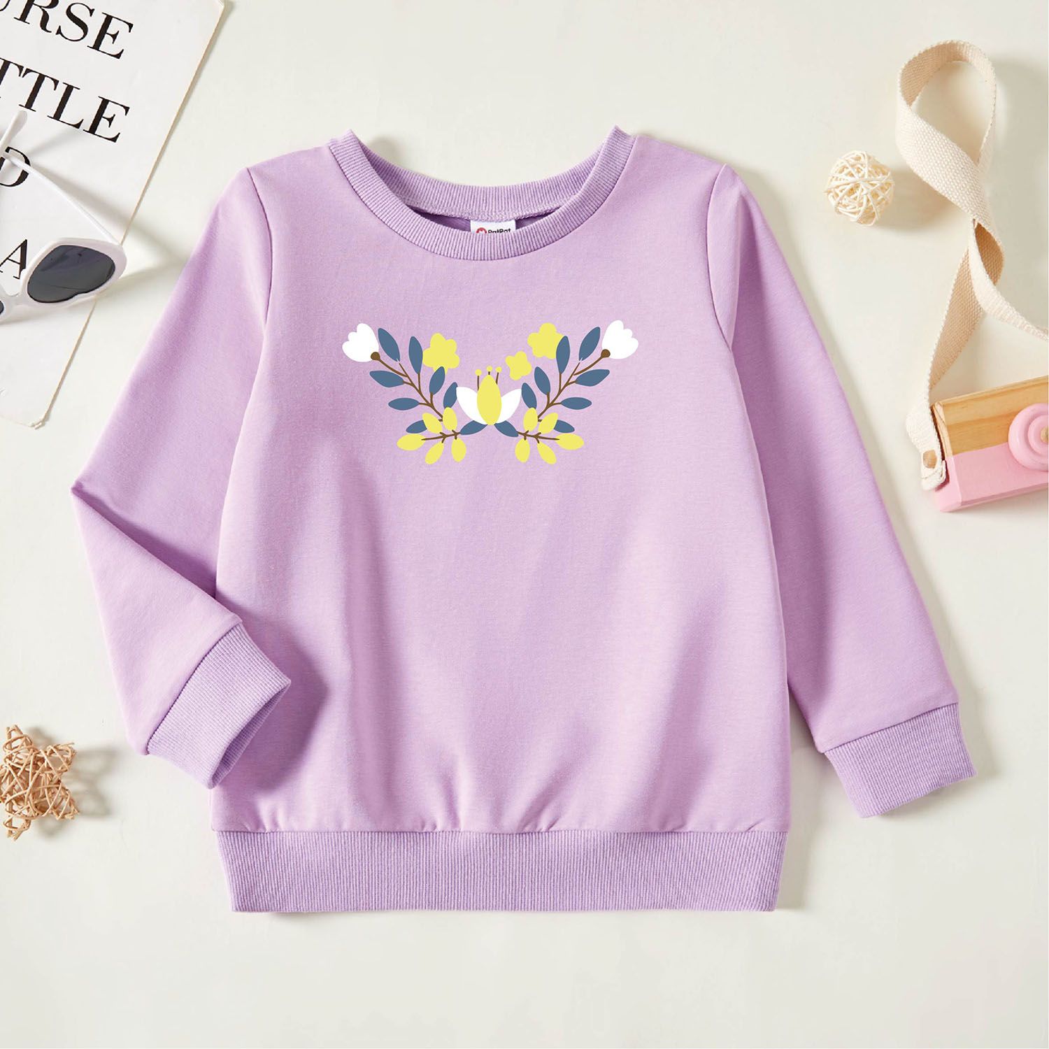 

Toddler Graphic Lavender Purple Long-sleeve Pullover