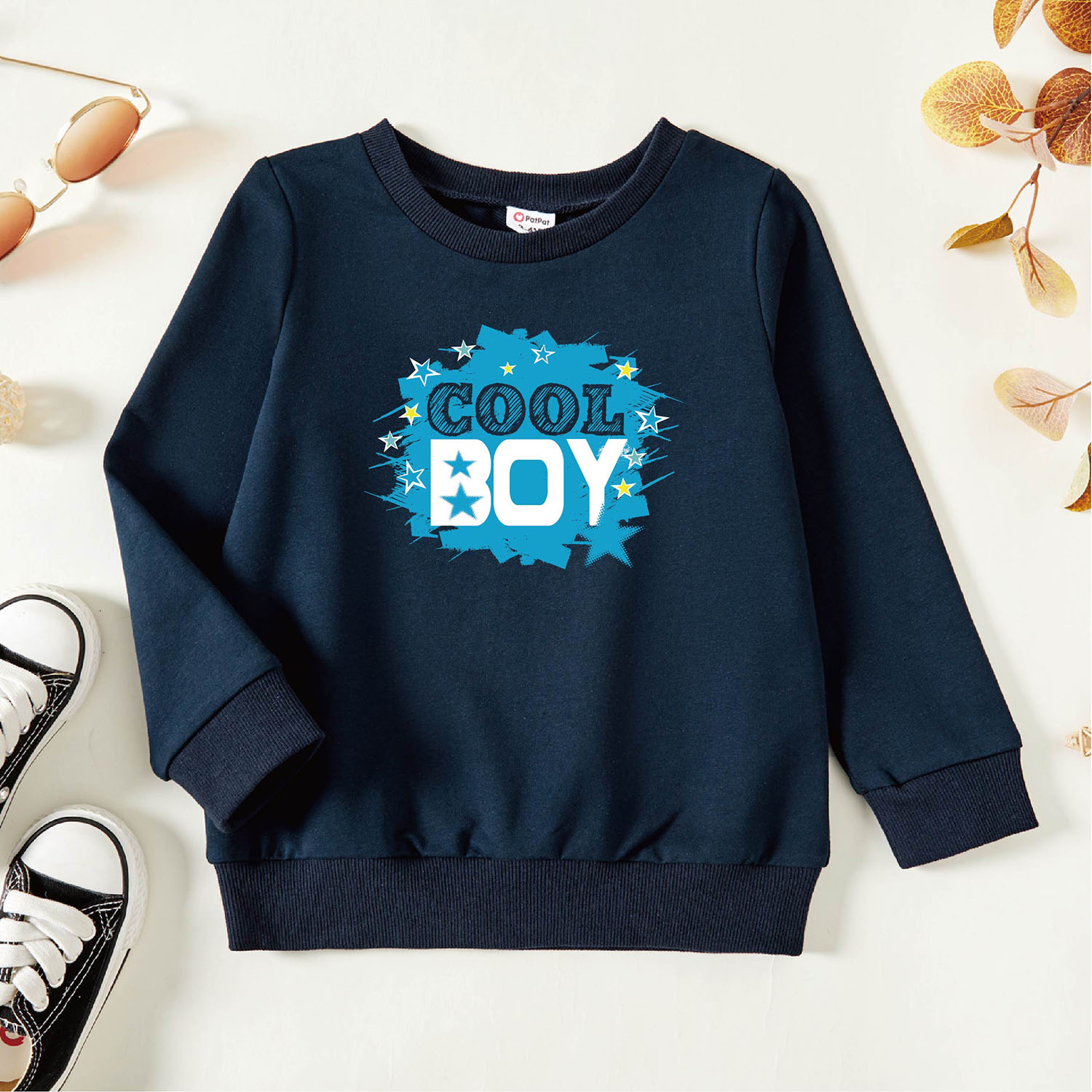 

Toddler Graphic Dark Blue Long-sleeve Pullover