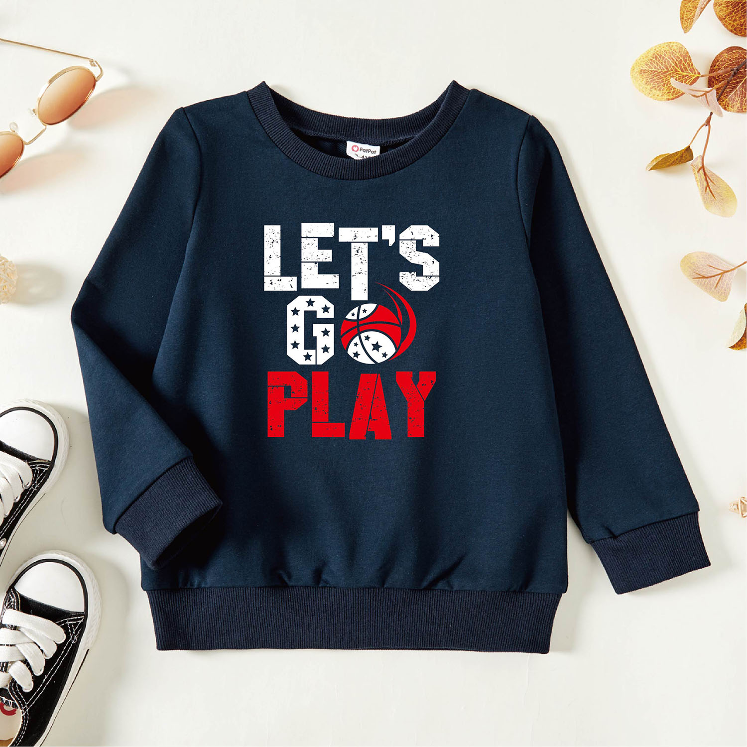 

Toddler Graphic Dark Blue Long-sleeve Pullover
