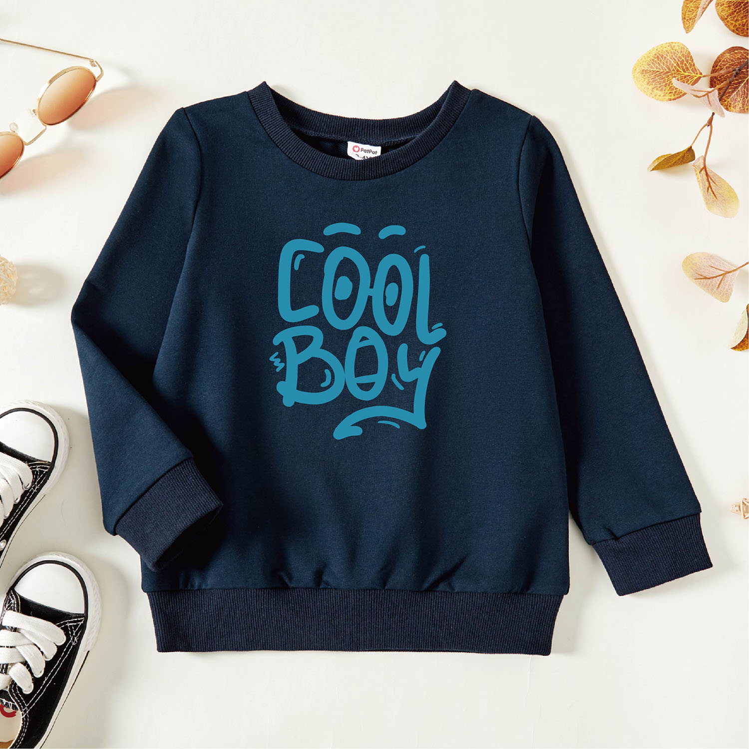 

Toddler Graphic Dark Blue Long-sleeve Pullover