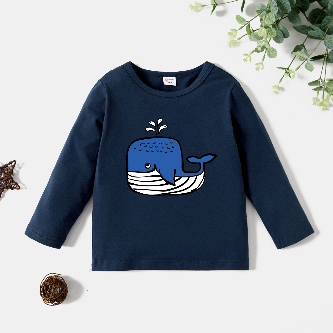 

Toddler Graphic Dark Blue Long-sleeve Tee