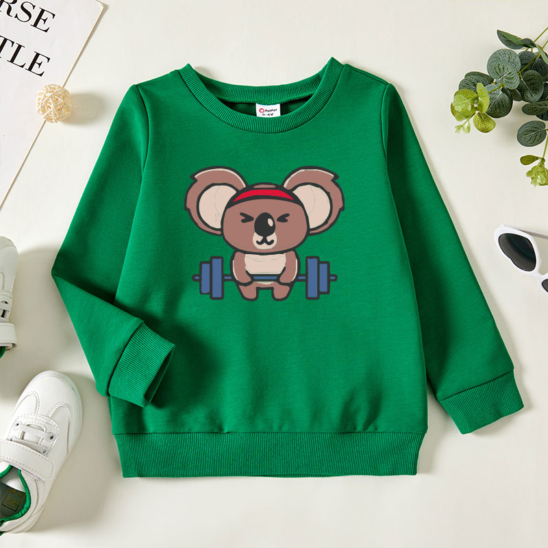 

Toddler Graphic Koala Print Long-sleeve Pullover