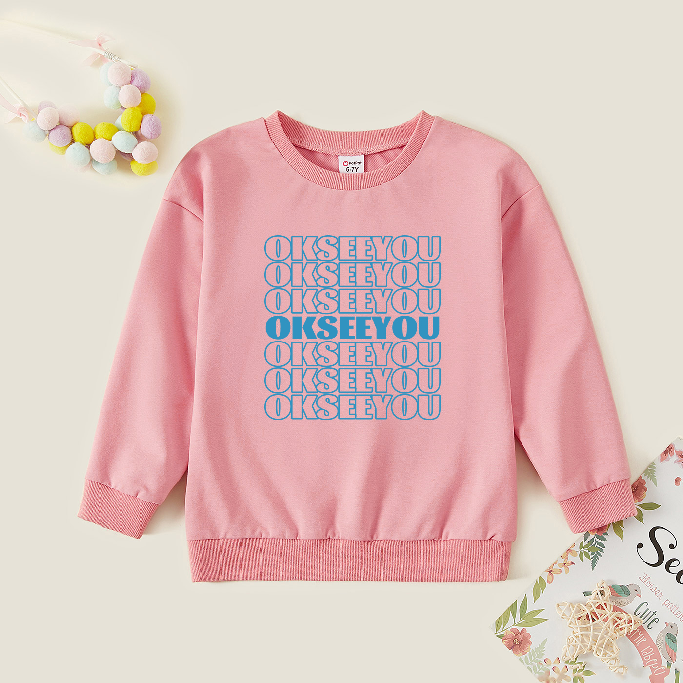 

Kids Graphic Pink Long-sleeve Pullover