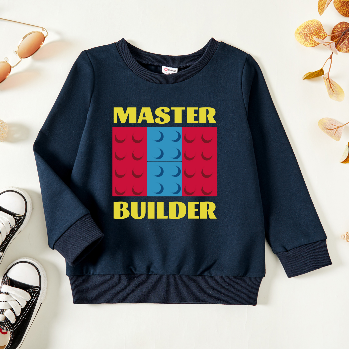 

Toddler Graphic Dark Blue Long-sleeve Pullover