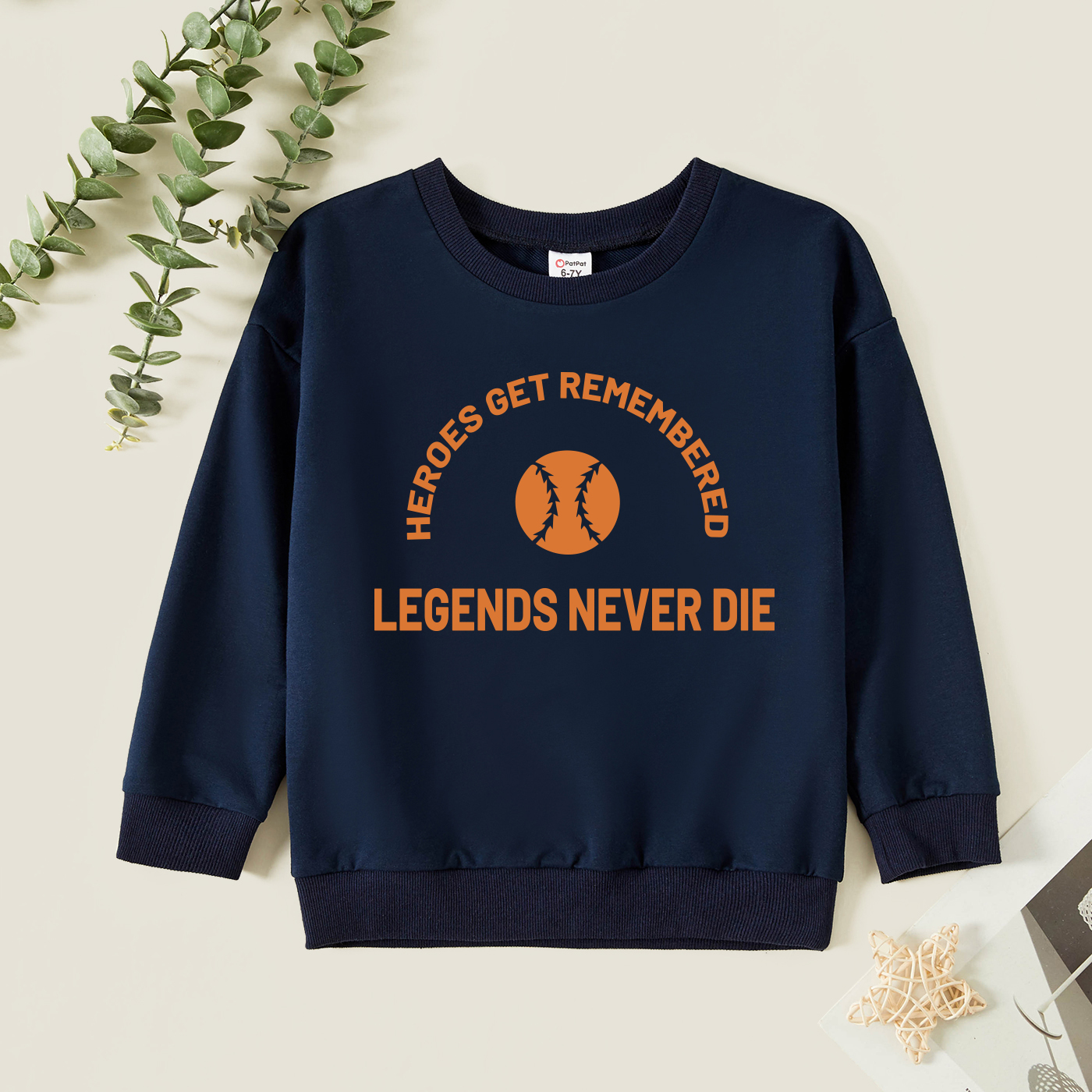 

Kid Graphic Letter Print Long-sleeve Pullover