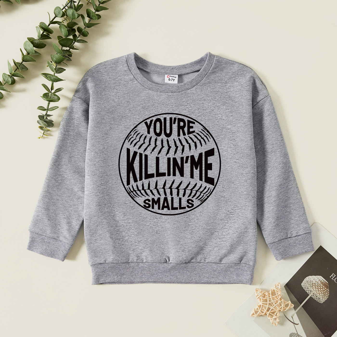 

Kid Graphic Letter Print Long-sleeve Pullover