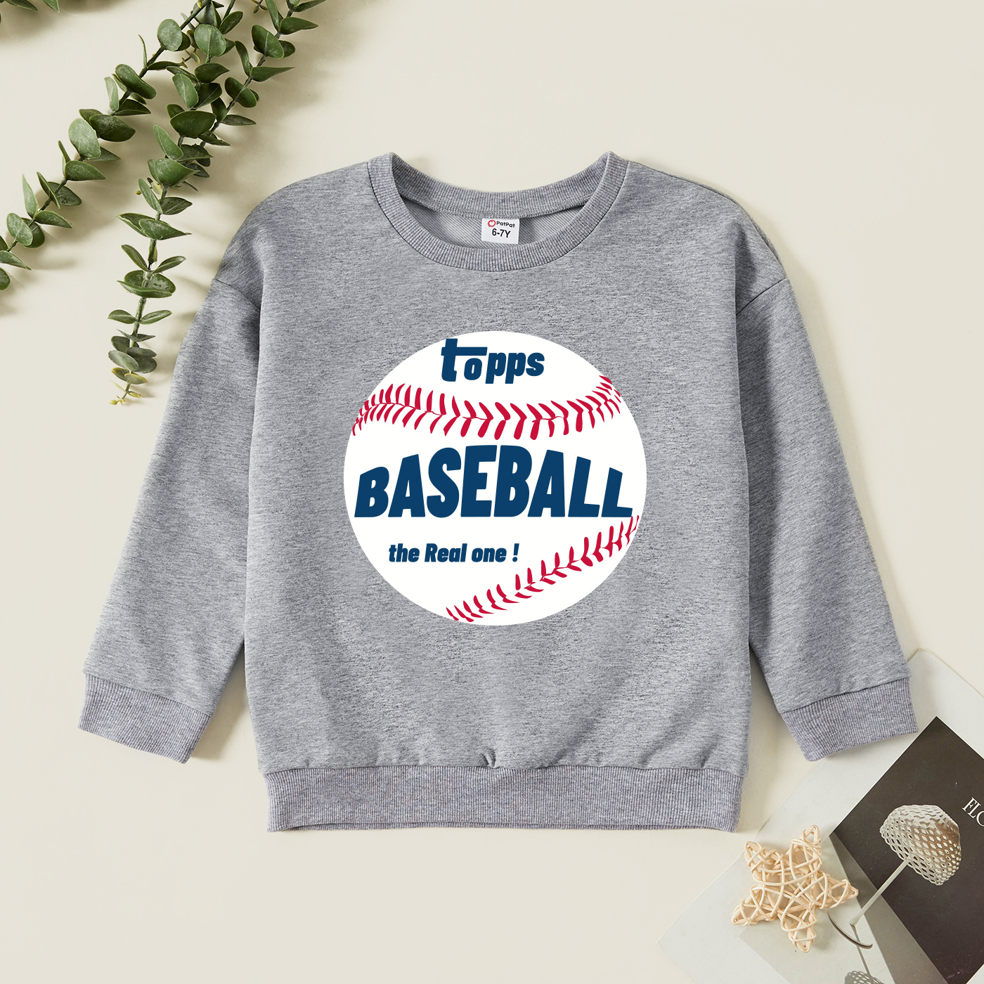 

Kids Graphic Light gray Long-sleeve Pullover