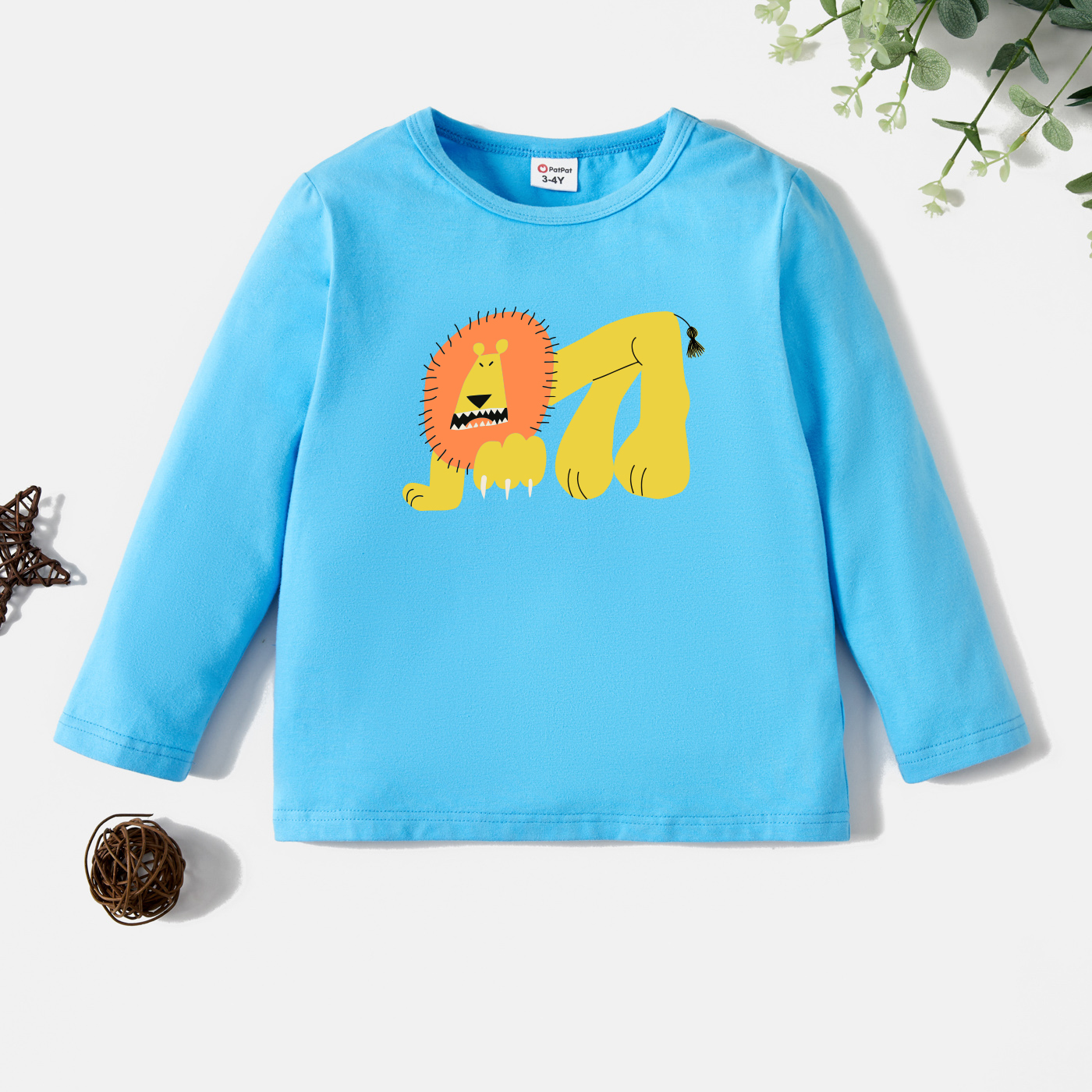 

Toddler Boy Graphic Lion Print Long-sleeve Tee