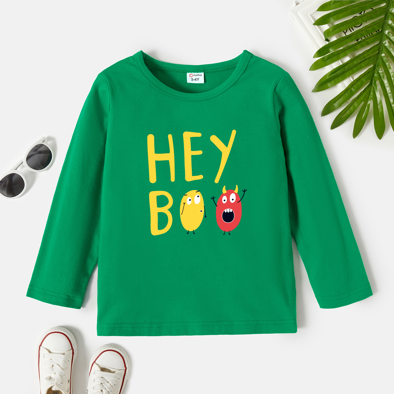 

Toddler Graphic Green Long-sleeve Tee