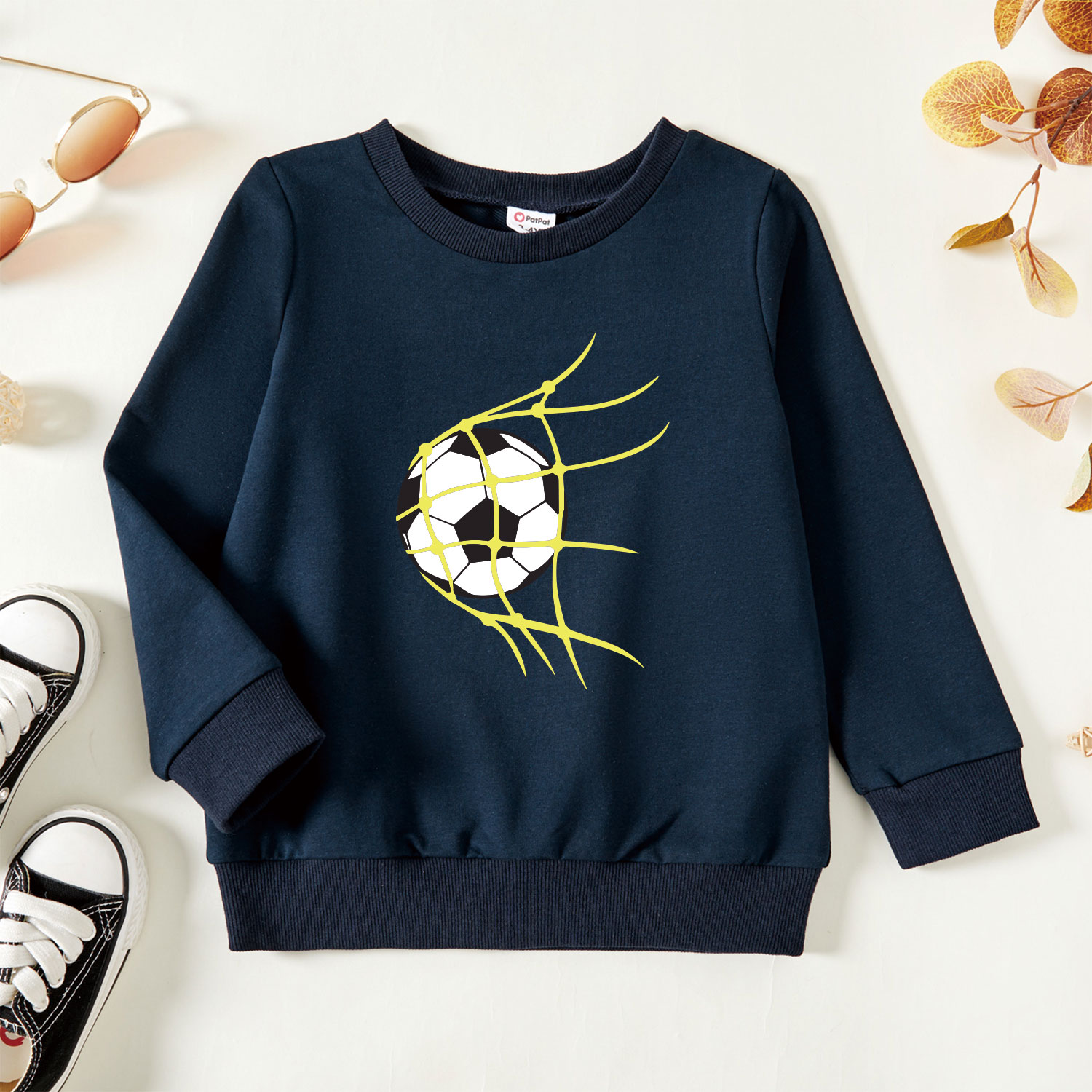 

Toddler Graphic Dark Blue Long-sleeve Pullover