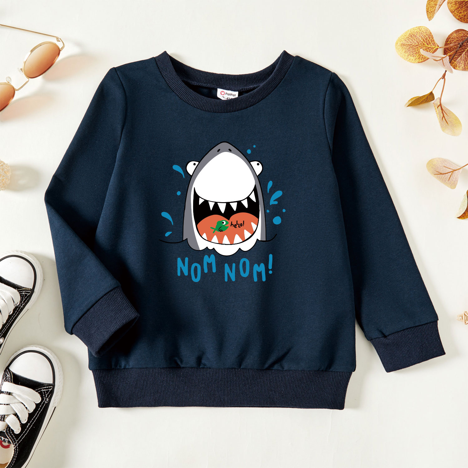 

Toddler Graphic Dark Blue Long-sleeve Pullover