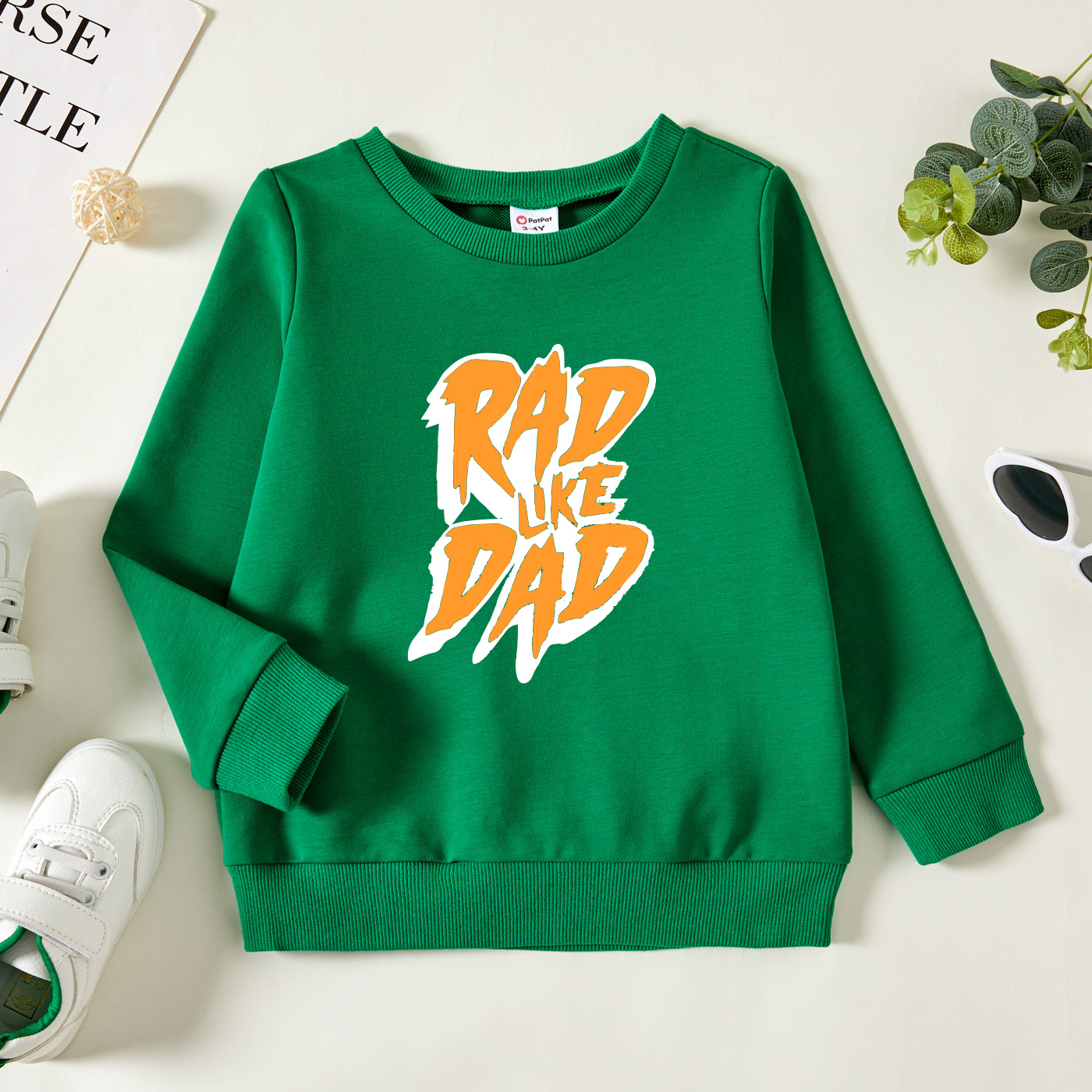 

Toddler Graphic Green Long-sleeve Pullover