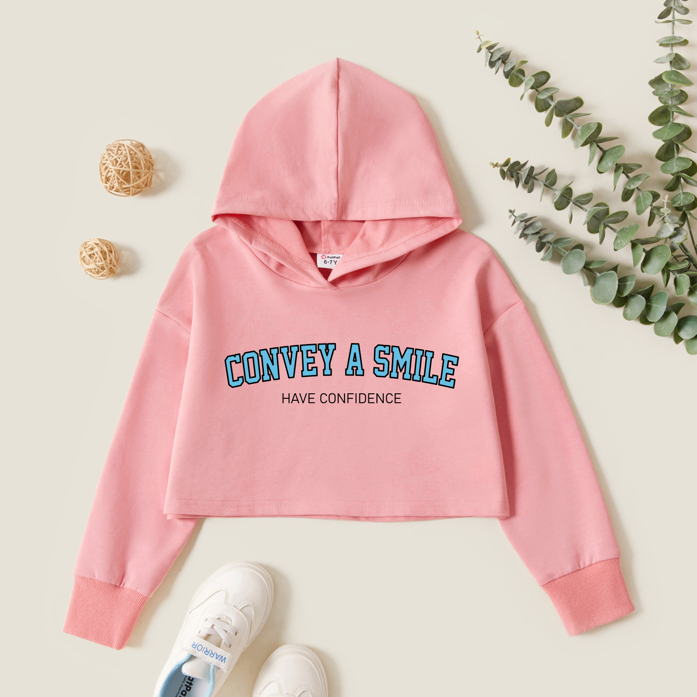 

Kids Graphic Pink Long-sleeve Hooded Pullover