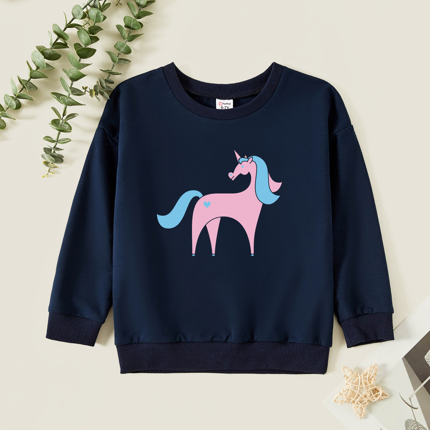 

Kids Graphic Dark Blue Long-sleeve Pullover